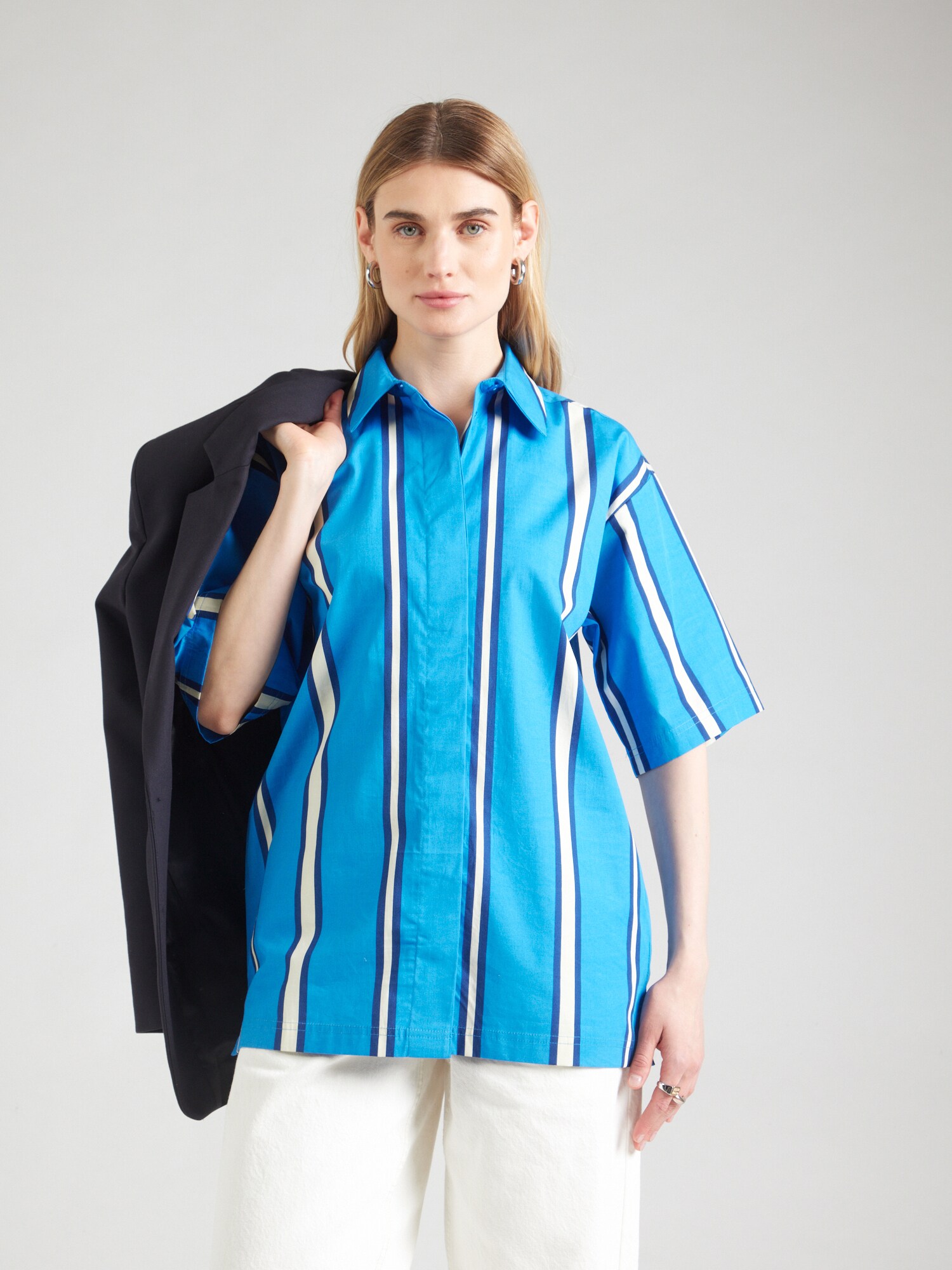 TOPSHOP Blúz  elefántcsont / azúr / sötétkék termék 2. képe