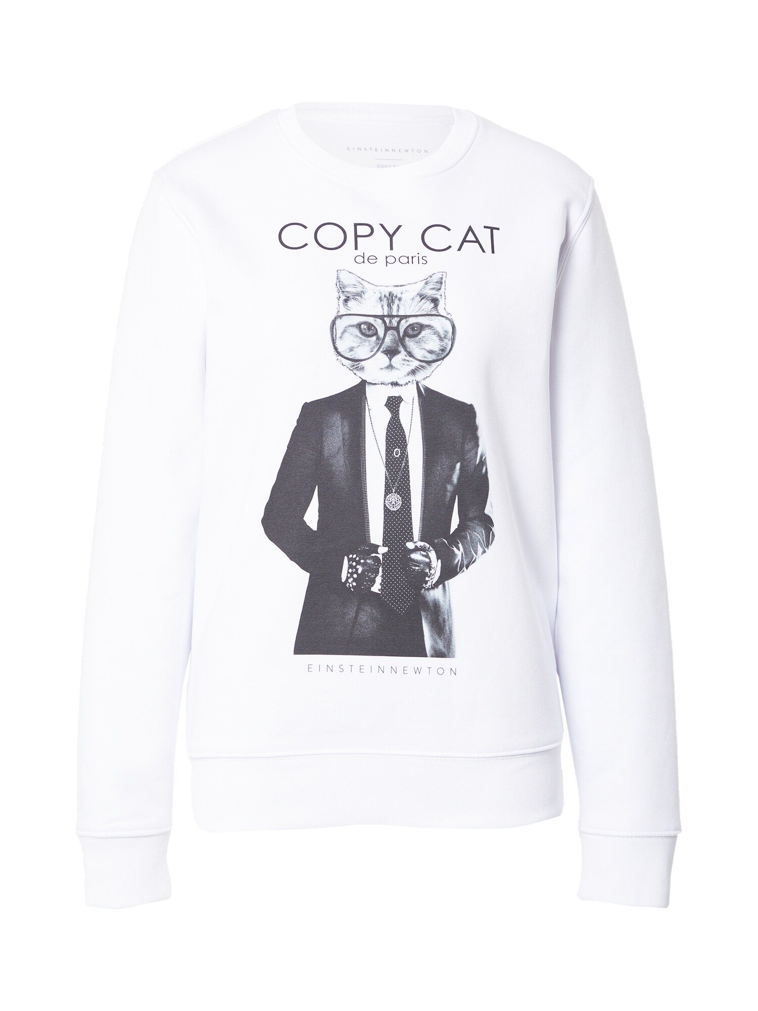 EINSTEIN & NEWTON Megztinis be užsegimo 'Copy Cat'  balta / juoda