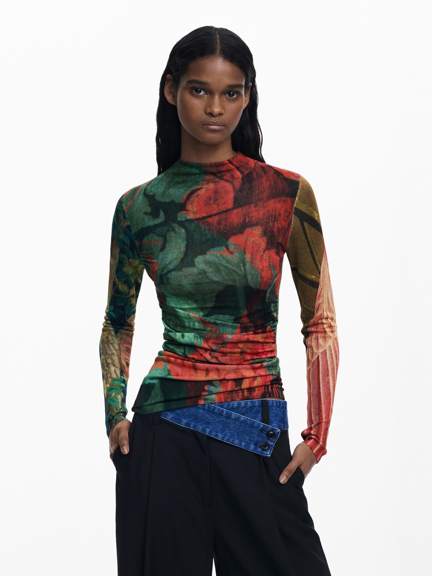 Desigual Mikina 'by Mr. Christian Lacroix' zelená / melónová (obrázok 3)