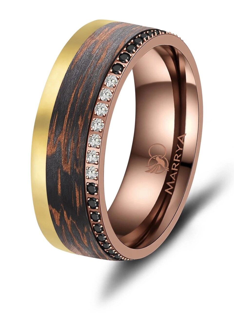 Ring 'MARRYA Ehering CB-07 Carbon-Bronze'