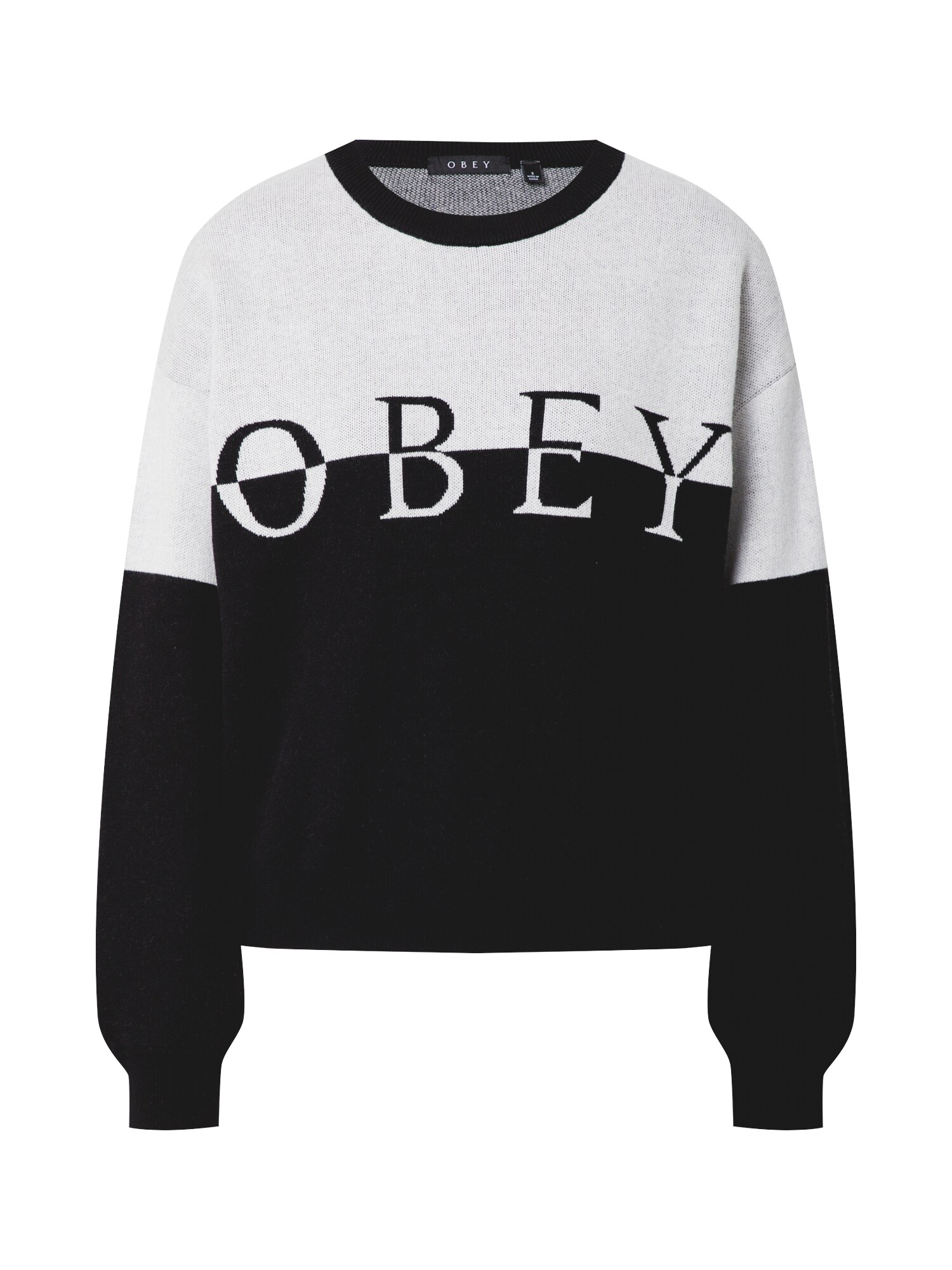 Obey Megztinis 'Left Bank Crew'  balta / juoda