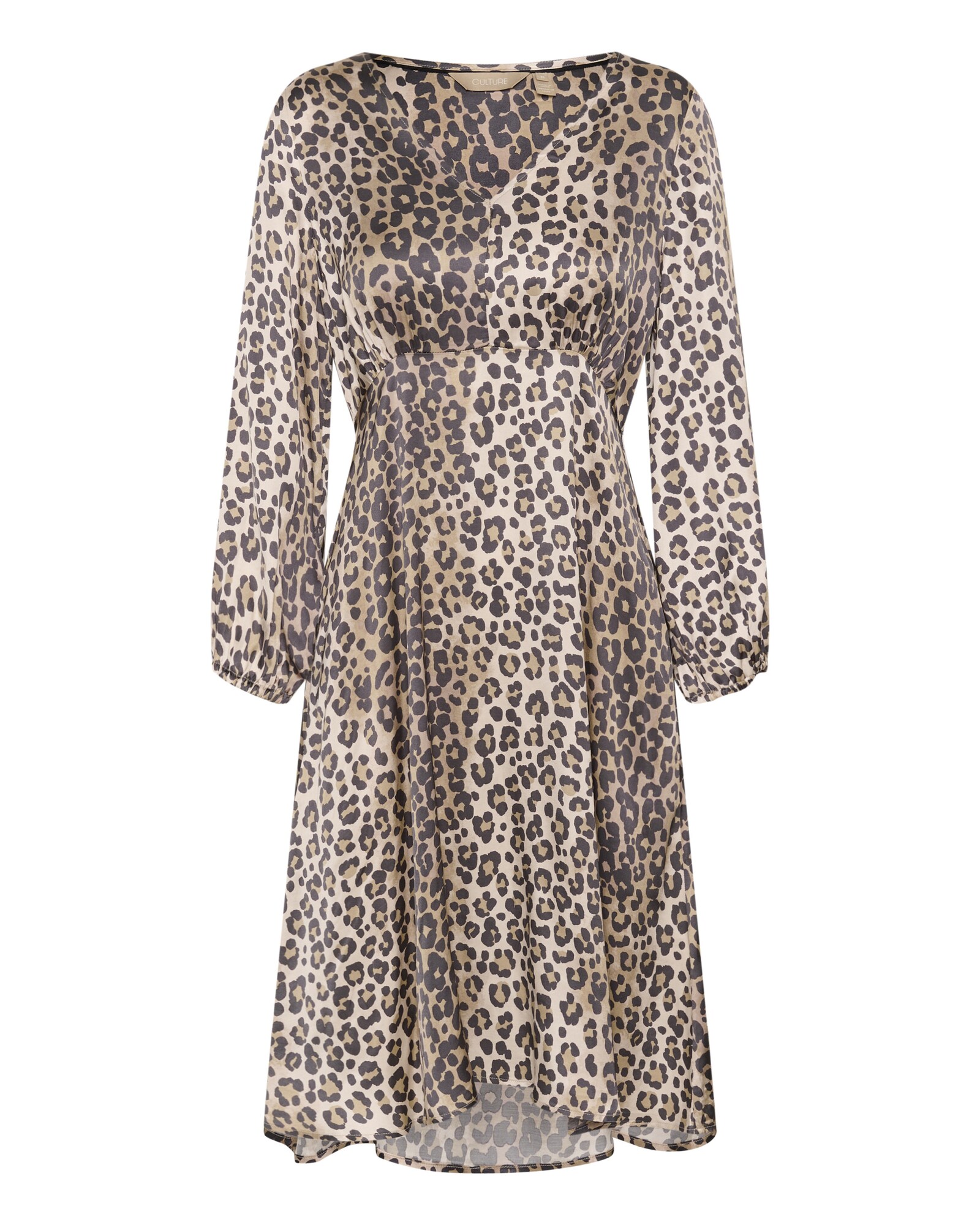 CULTURE Vestido 'CULeona Berna' marrón / negro / blanco cáscara de huevo