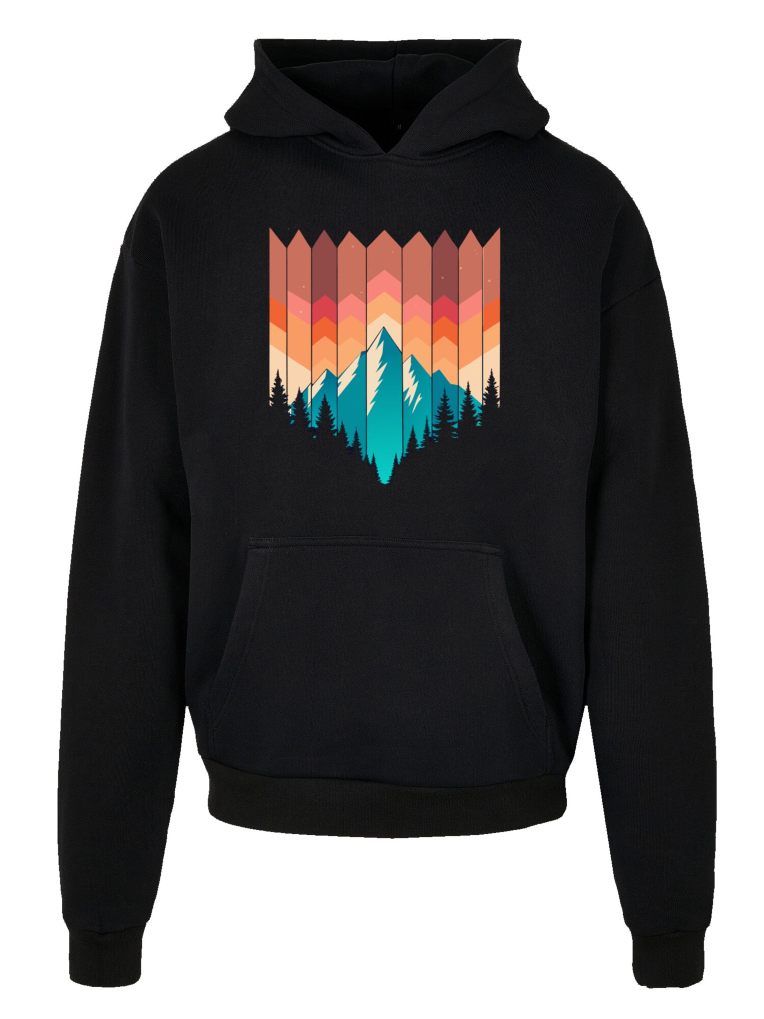 Thumbnail - Sweatshirt 'Berg Sonnenuntergang Geometrisch'