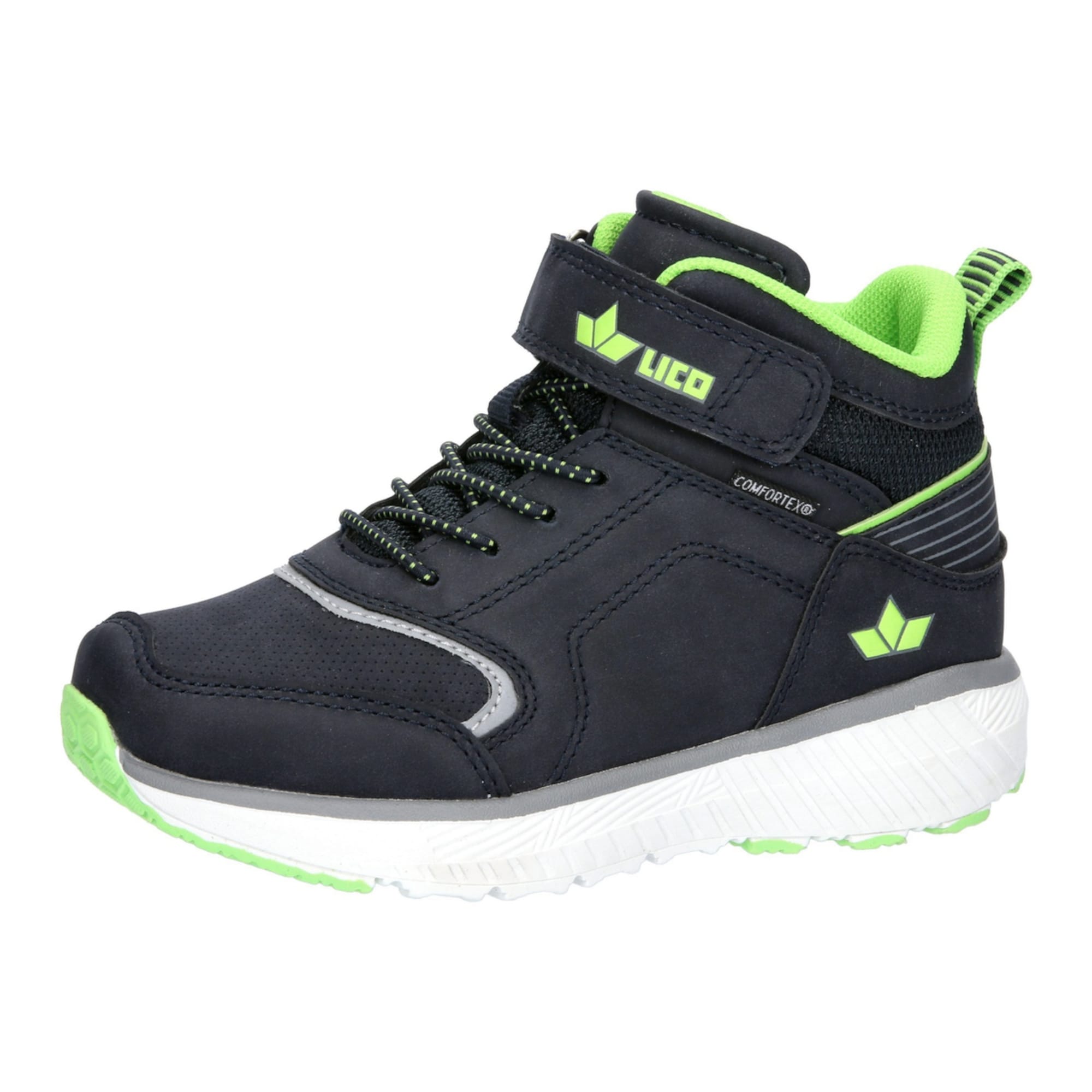 LICO Sneaker  albastru / gri argintiu / verde neon