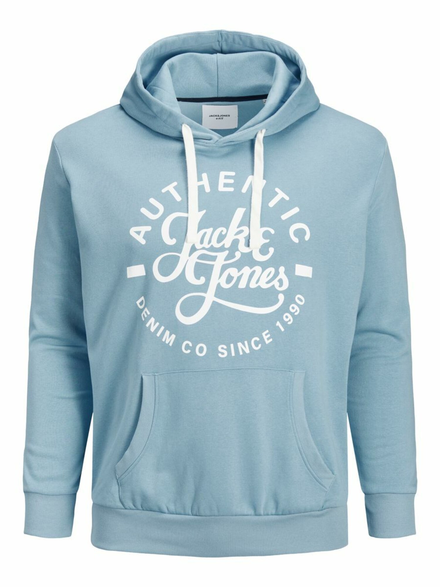 Jack & Jones Plus Megztinis be užsegimo 'HEROS'  šviesiai mėlyna / balta