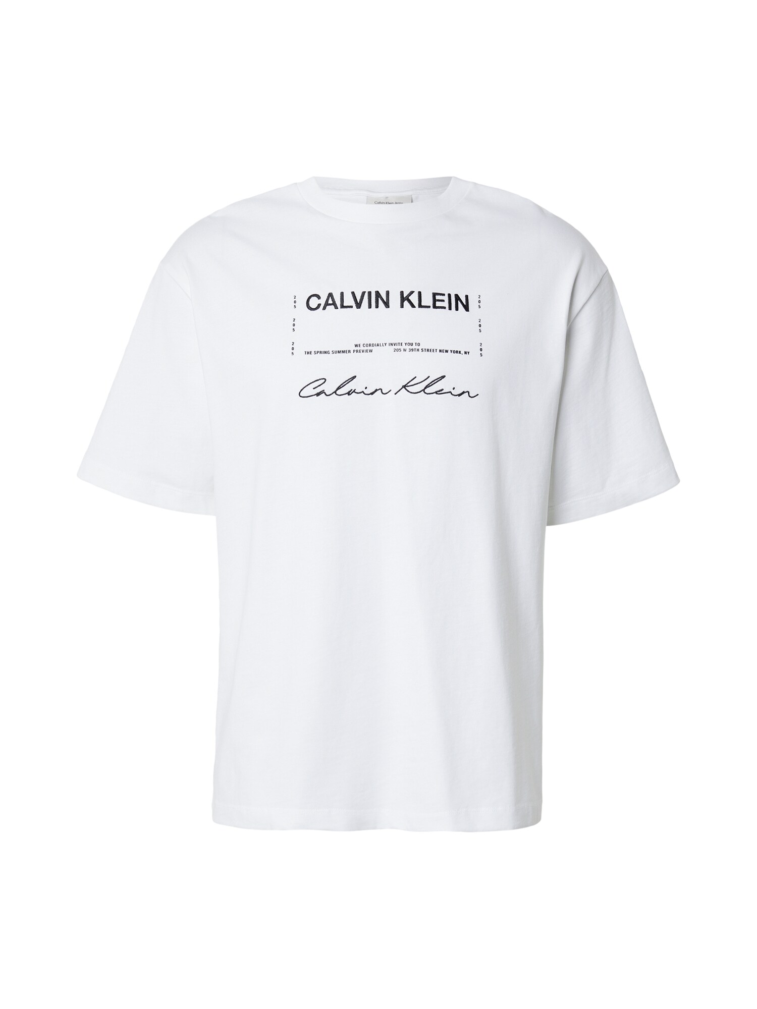 Calvin Klein Jeans Tricou  negru / alb