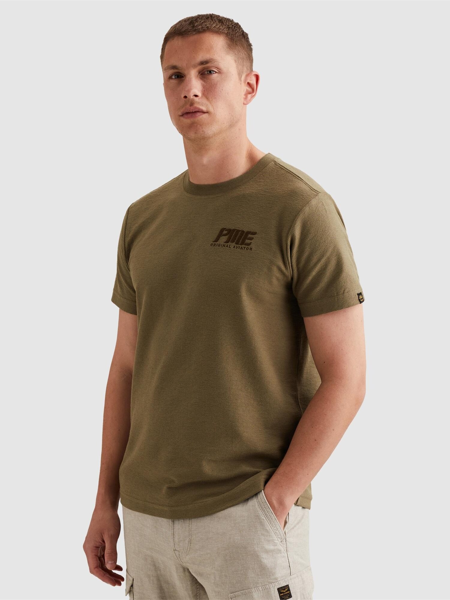 T-shirt 'T-shirt in jacquard jersey with artwork on the chest'