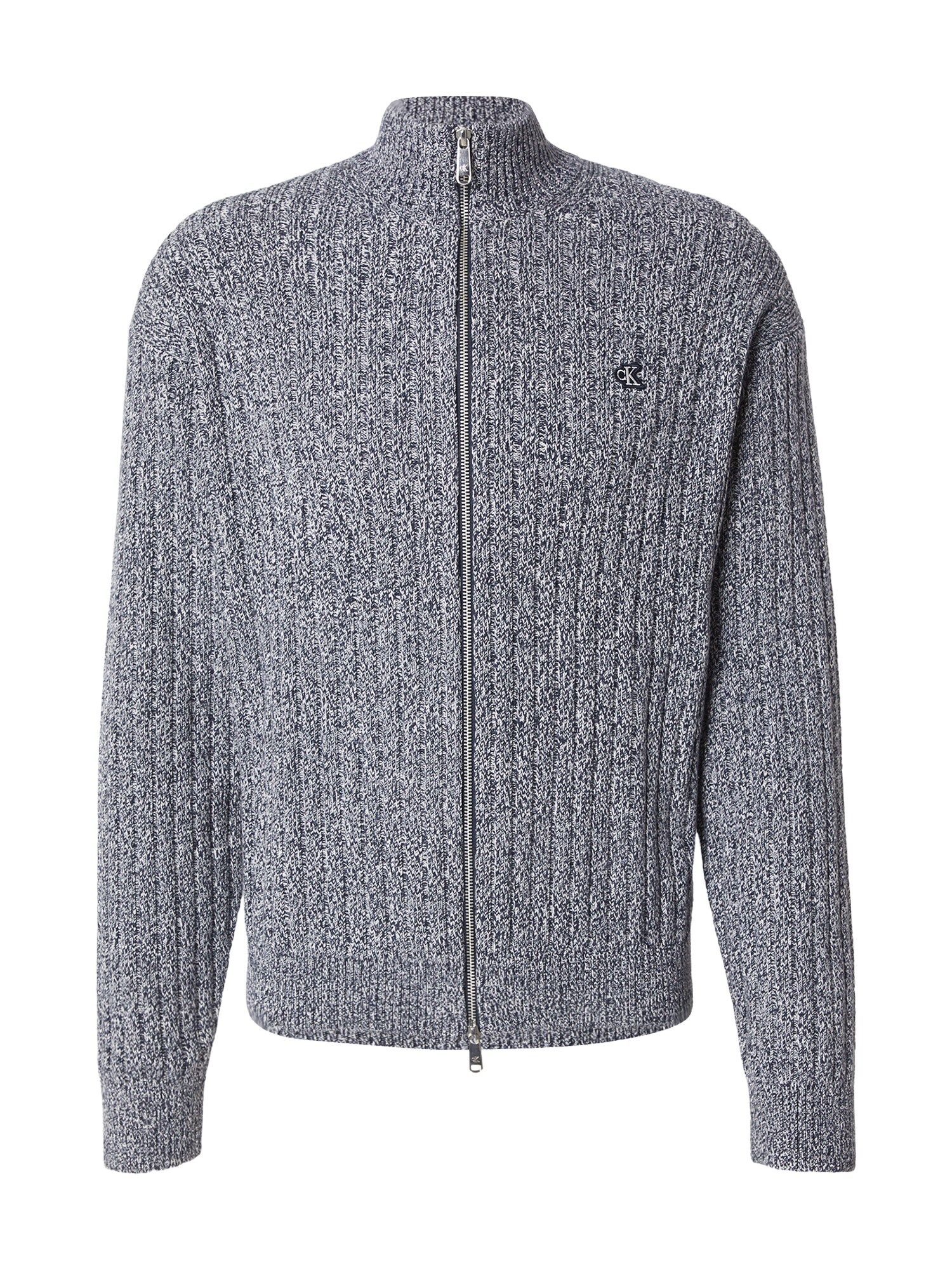 Calvin Klein Jeans Kardigán  námornícka modrá / šedobiela