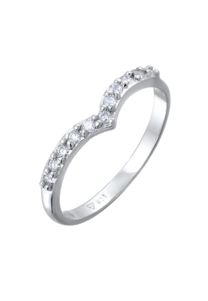 Elli DIAMONDS Ring 'Diamant' Damen Größe 52 silber