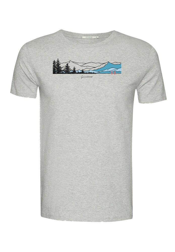 GREENBOMB T-Shirt 'Nature Hike Together' Herren Größe XXL azur / grau / schwarz