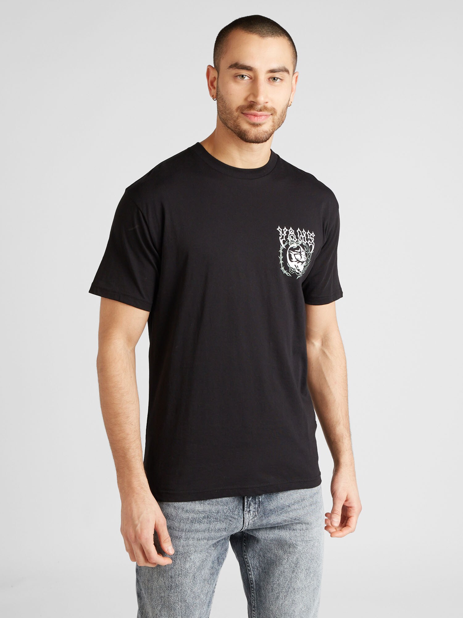 VANS Póló 'LUCKY STREAK'  szürke / fekete / fehér termék 2. képe