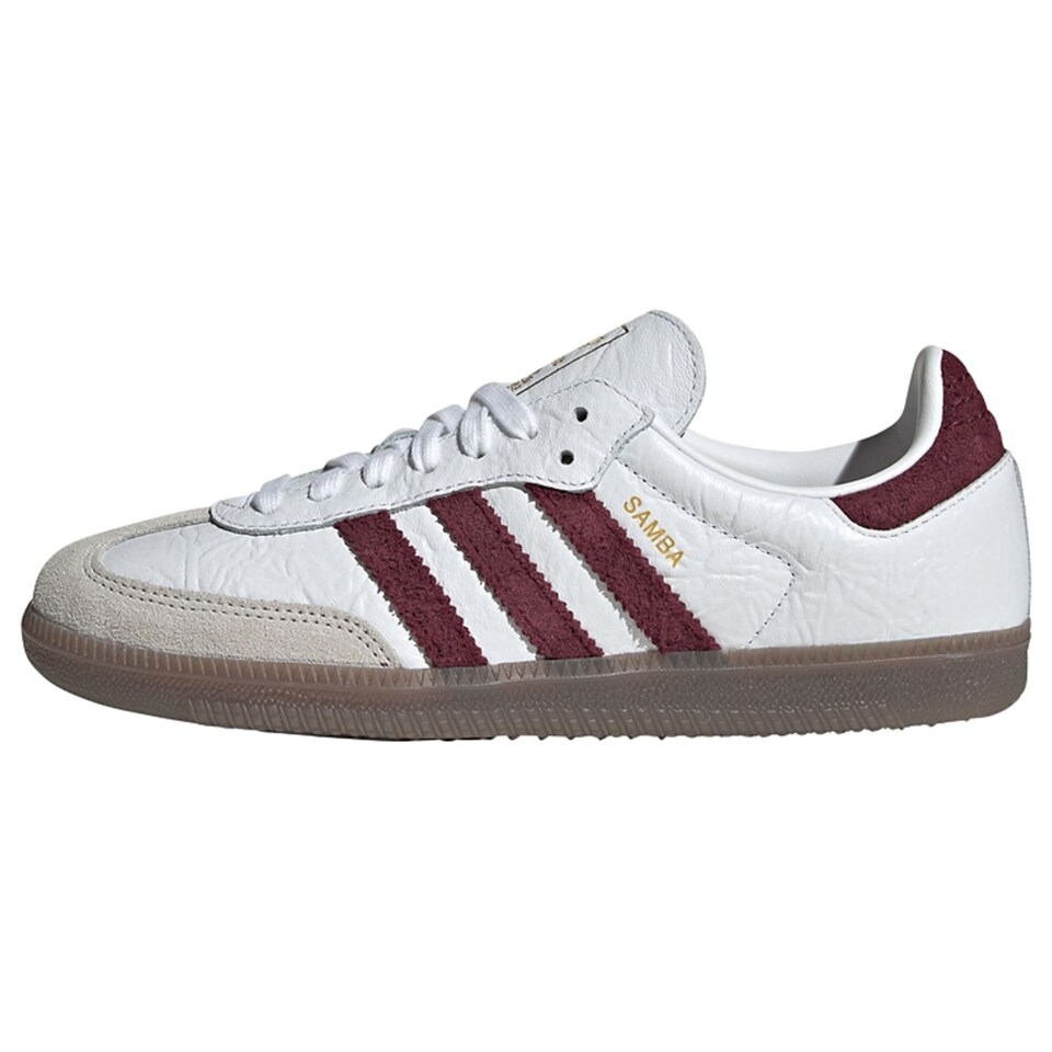 Låg sneaker 'Samba' greige / vinröd