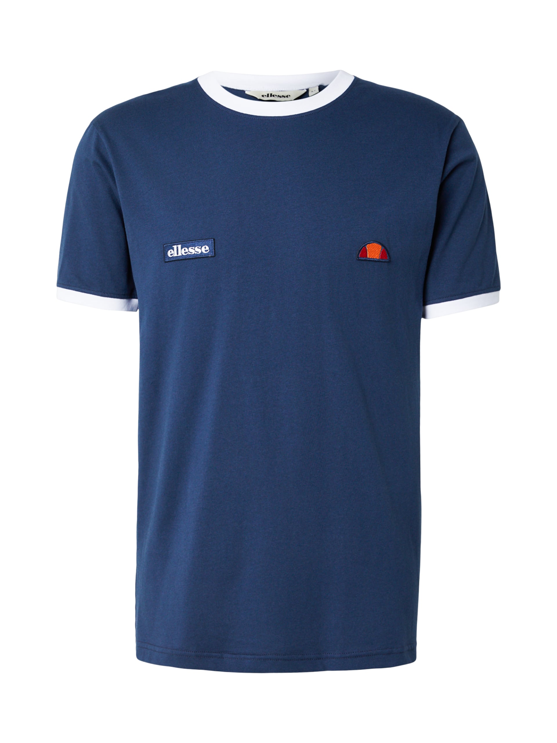 ELLES T-shirt 'Ringetto' marinblå / orange / röd herr