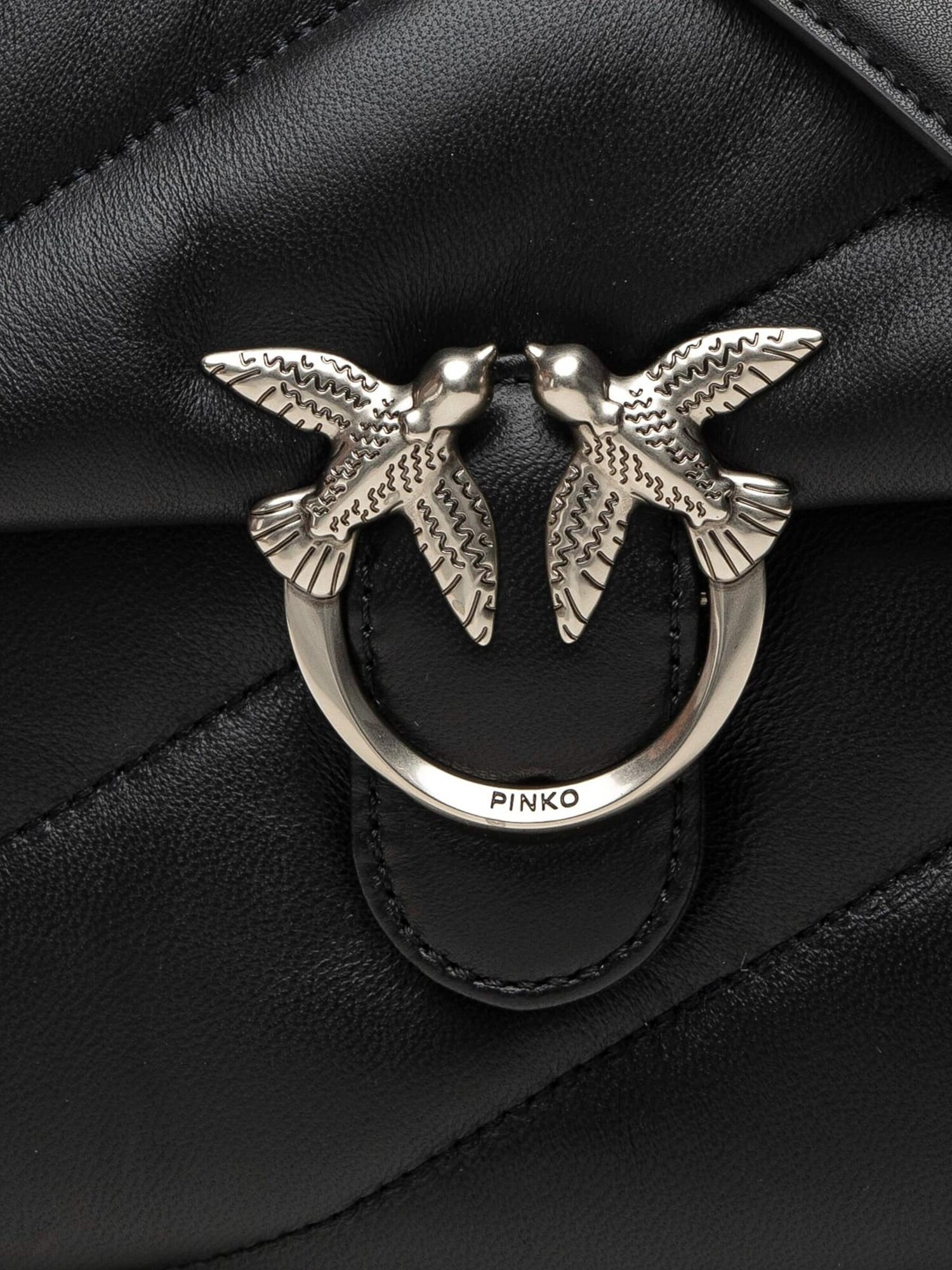 PINKO Bolso de hombro  negro / plata – imagen 3