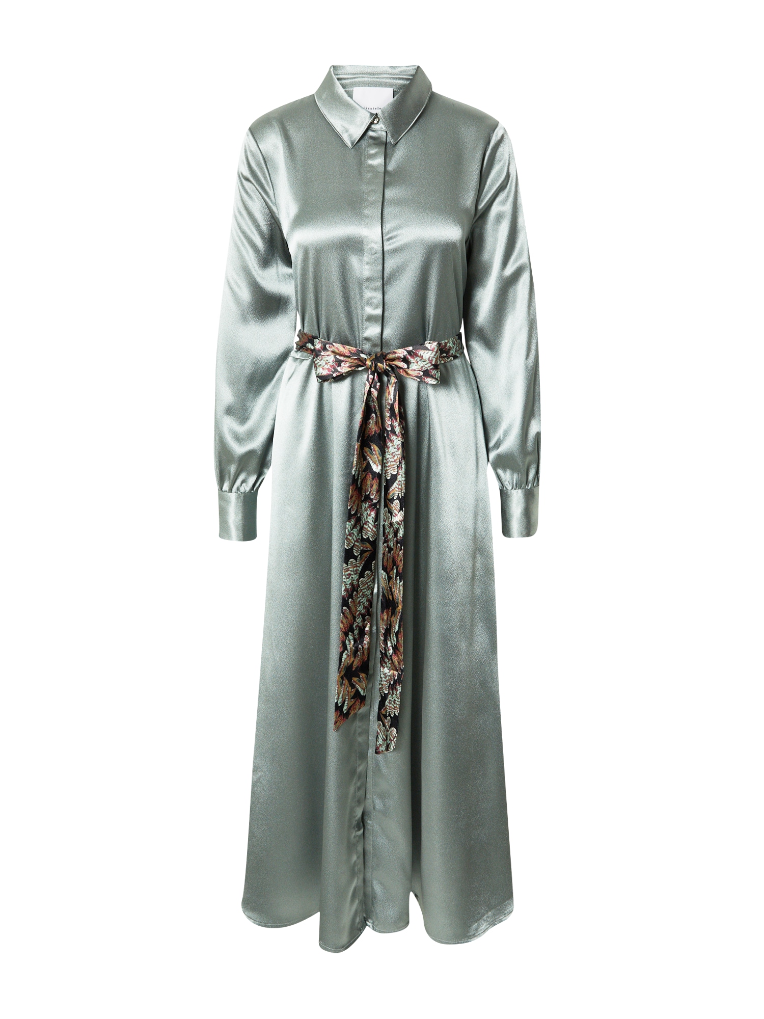DELICATELOVE Palaidinės tipo suknelė 'AMIRA' šviesiai ruda / nefrito spalva / juoda