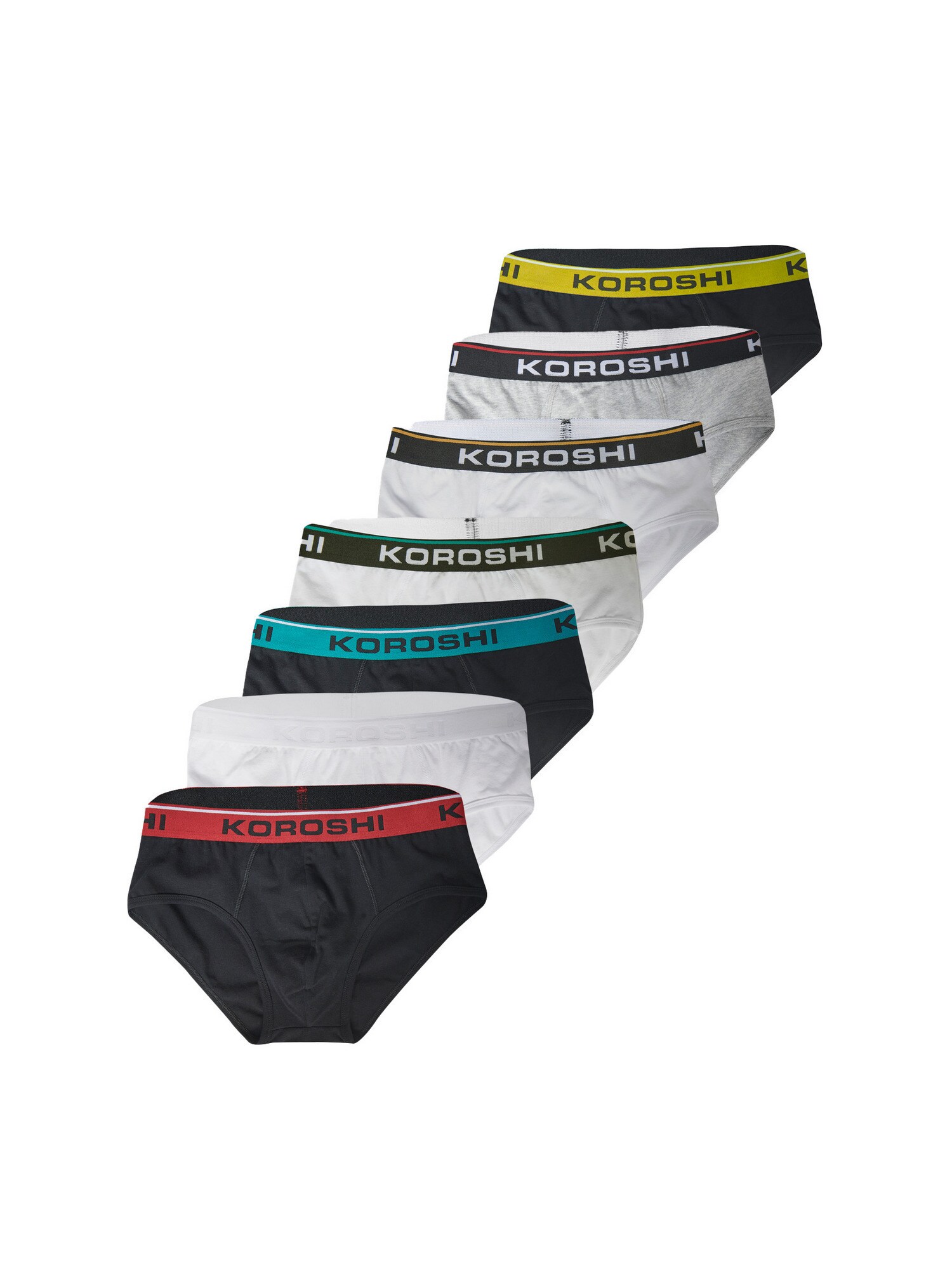 KOROSHI Slip  gri deschis / sângeriu / negru / alb