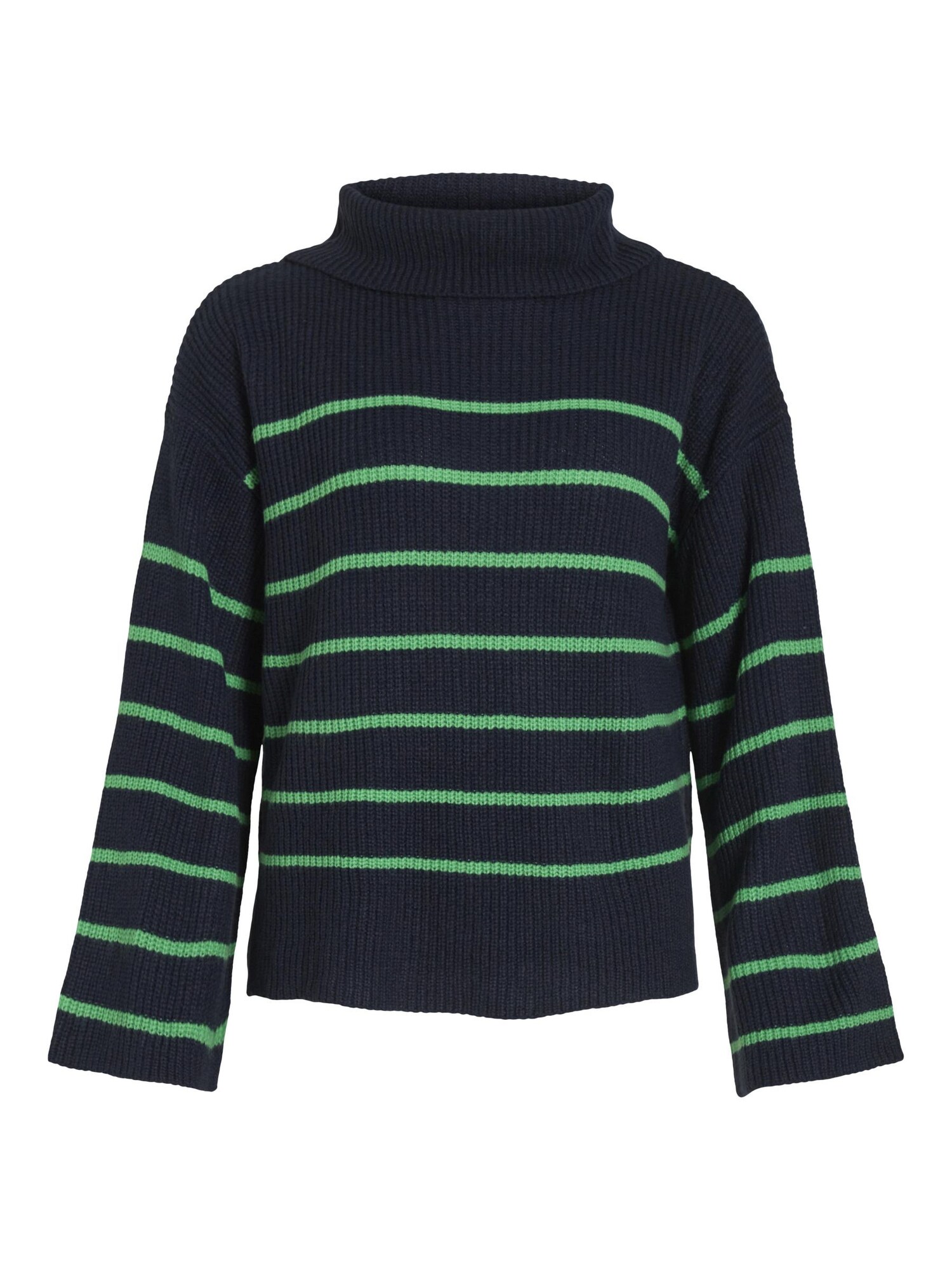 VILA Pulover 'Vigga'  bleumarin / verde limetă