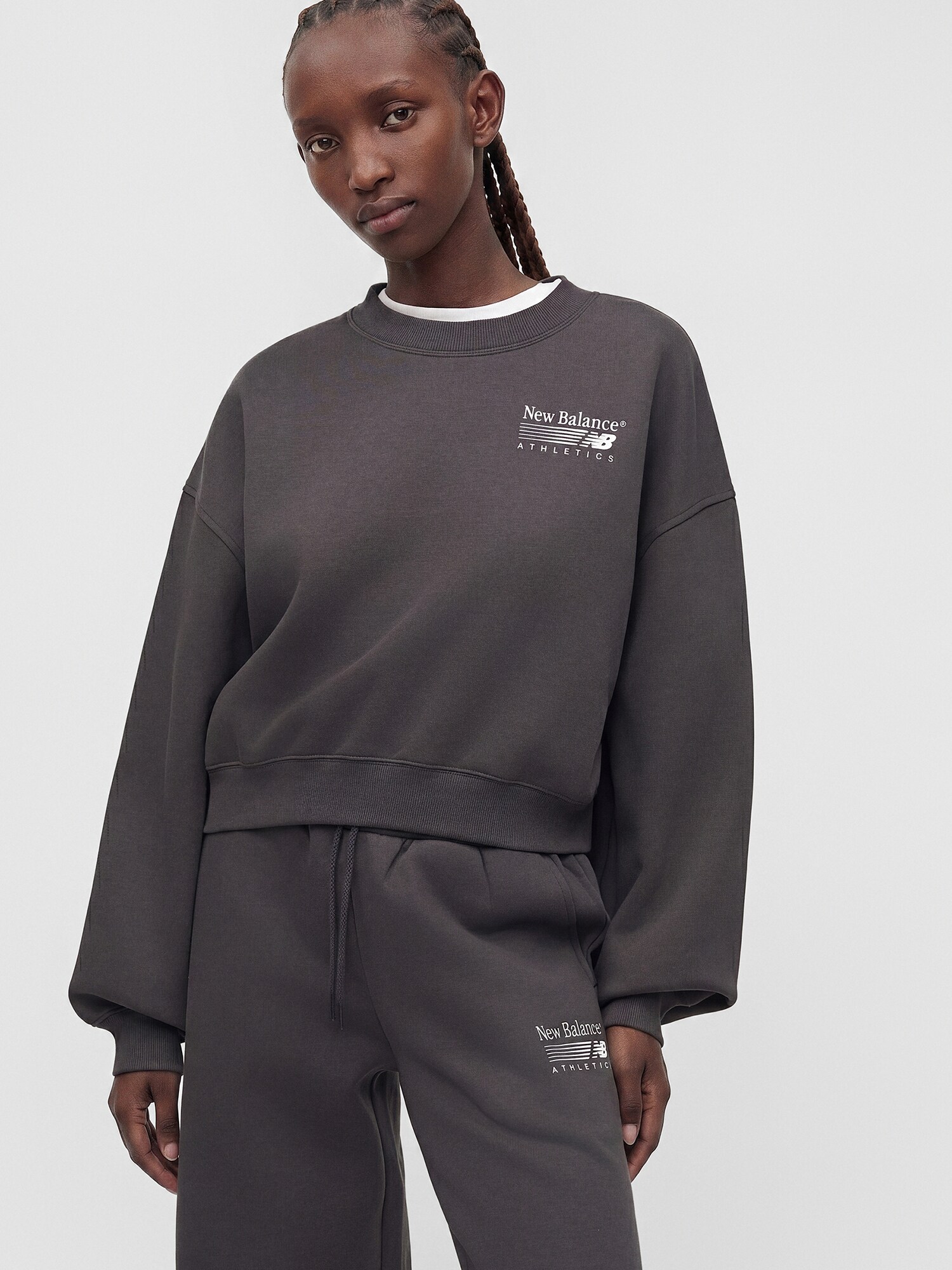 New balance Sudadera 'Trackside' negro / blanco – imagen 2