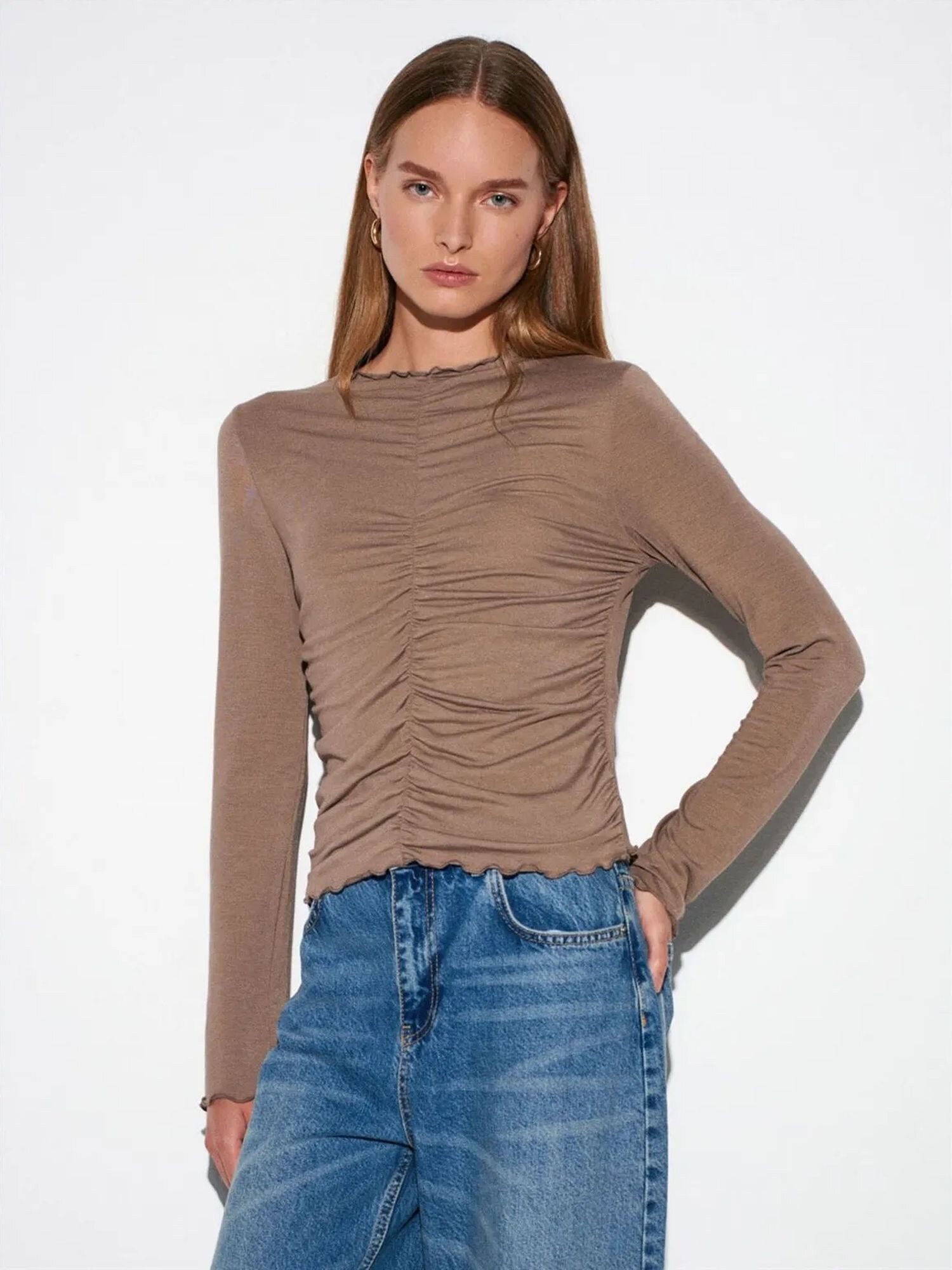 Dilvin Bluza boja devine dlake (camel)
