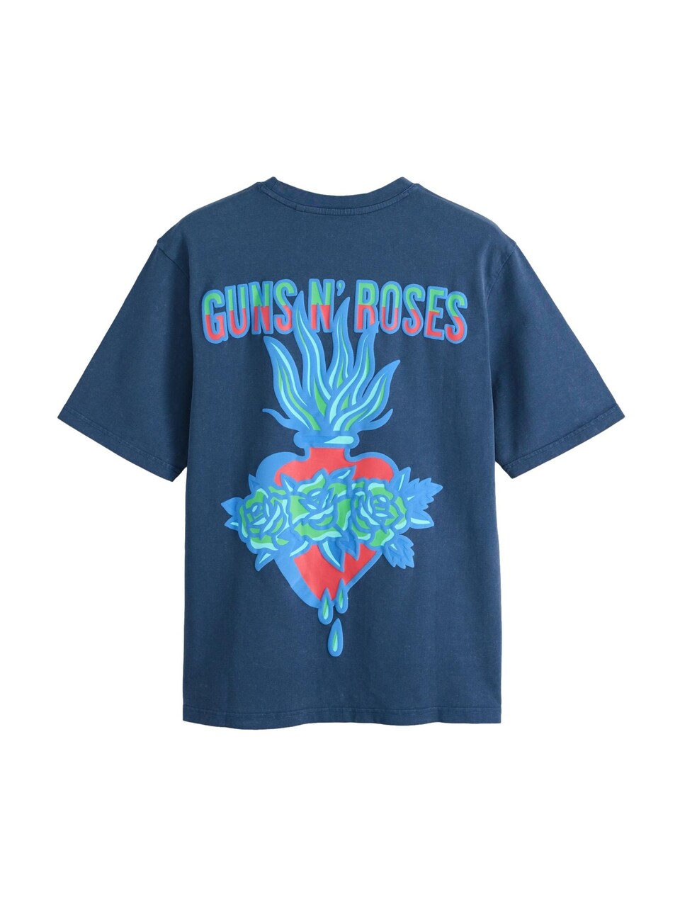 T-shirt marinblå / himmelsblå / äpple