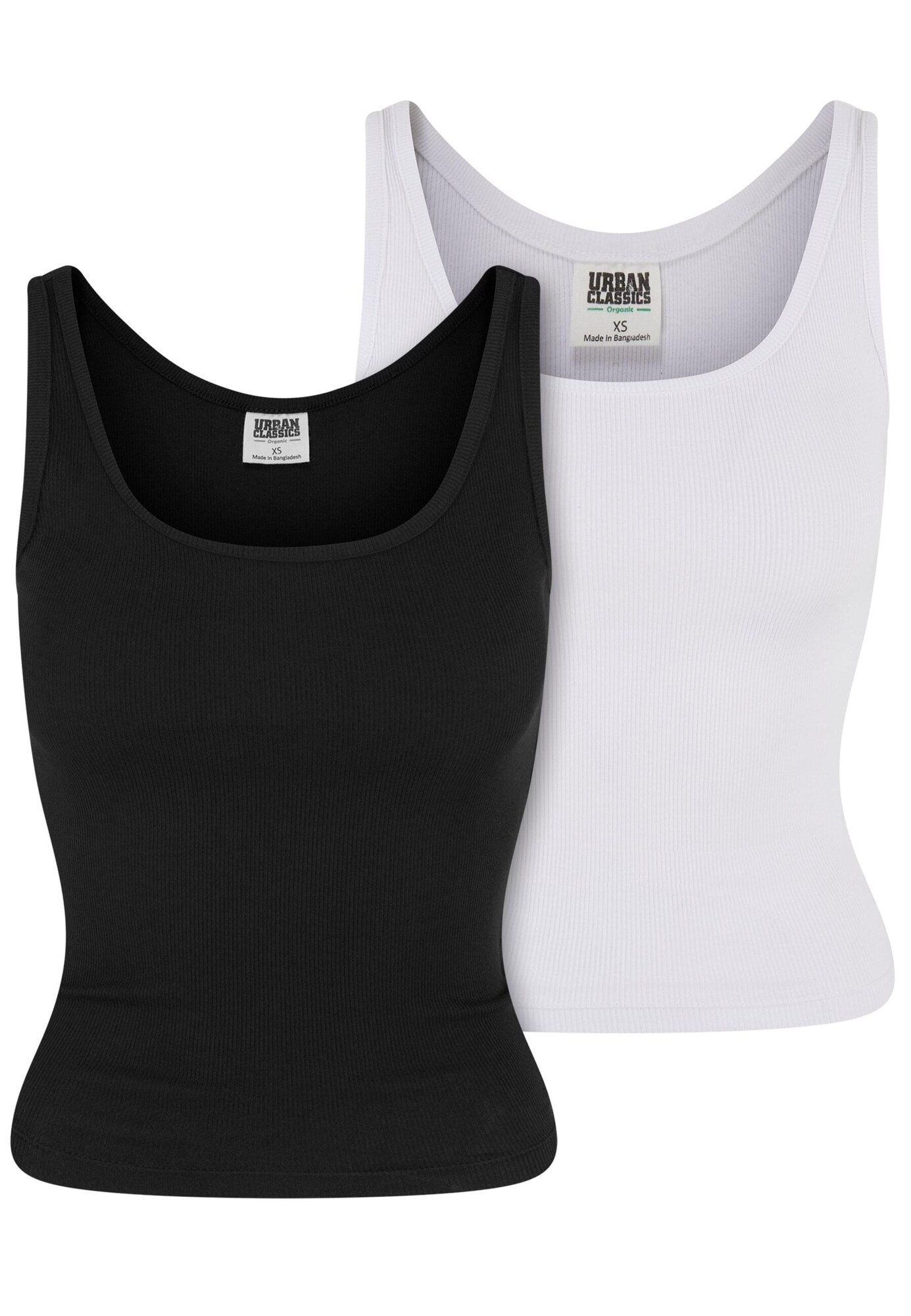 Urban Classics Top  negru / alb