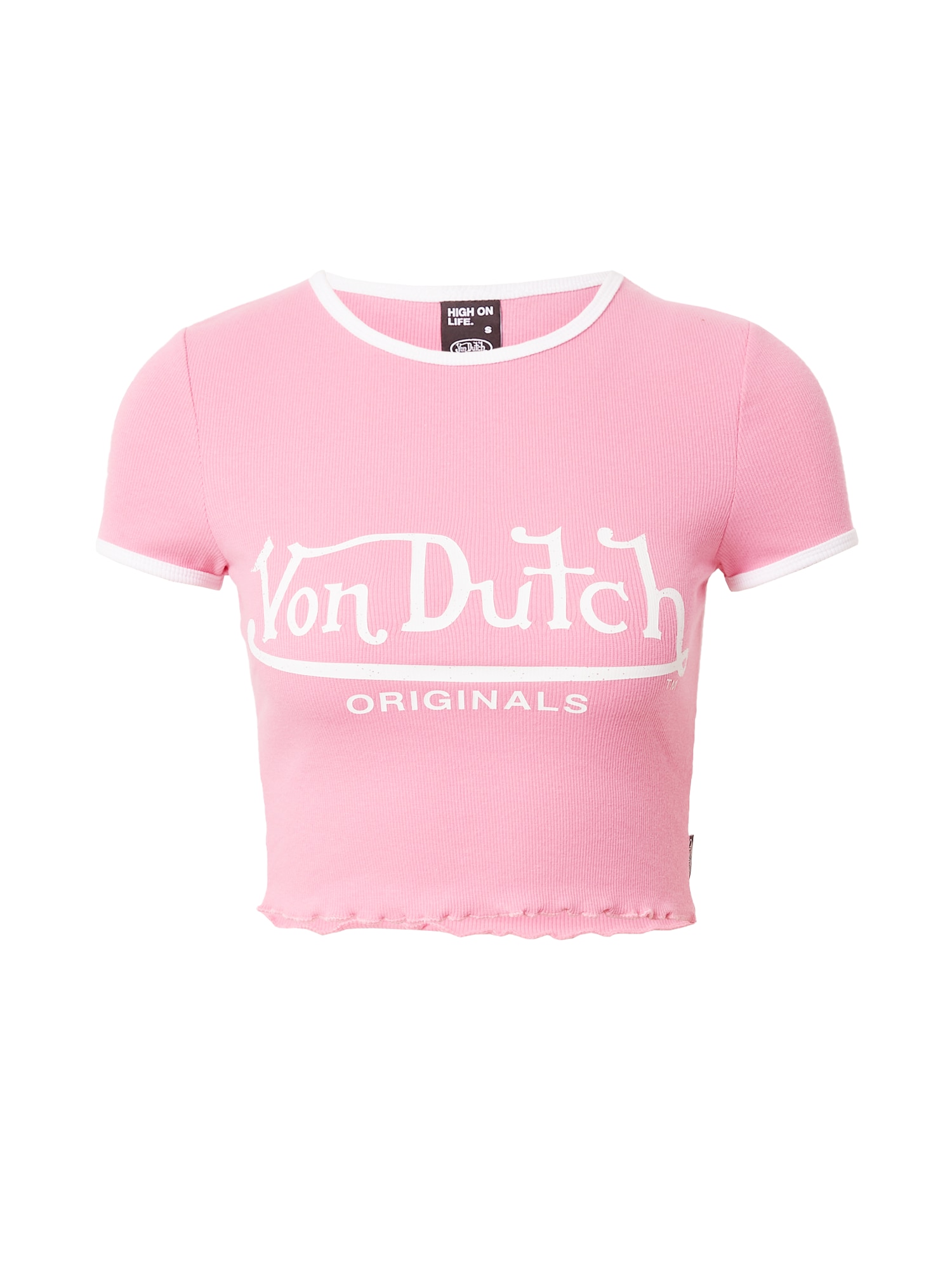Von Dutch Originals Póló 'Ami'  világos-rózsaszín / fehér akciós termékkép 1