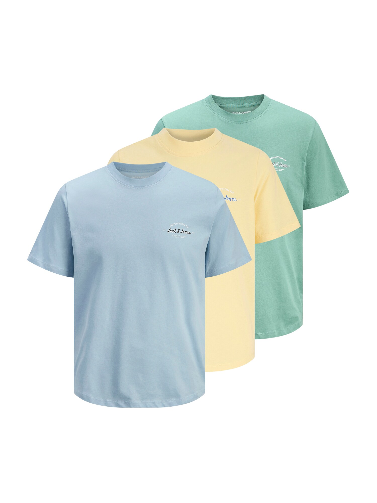 Jack & Jones Junior Tricou JJBRANDON  albastru deschis / galben / verde deschis / alb