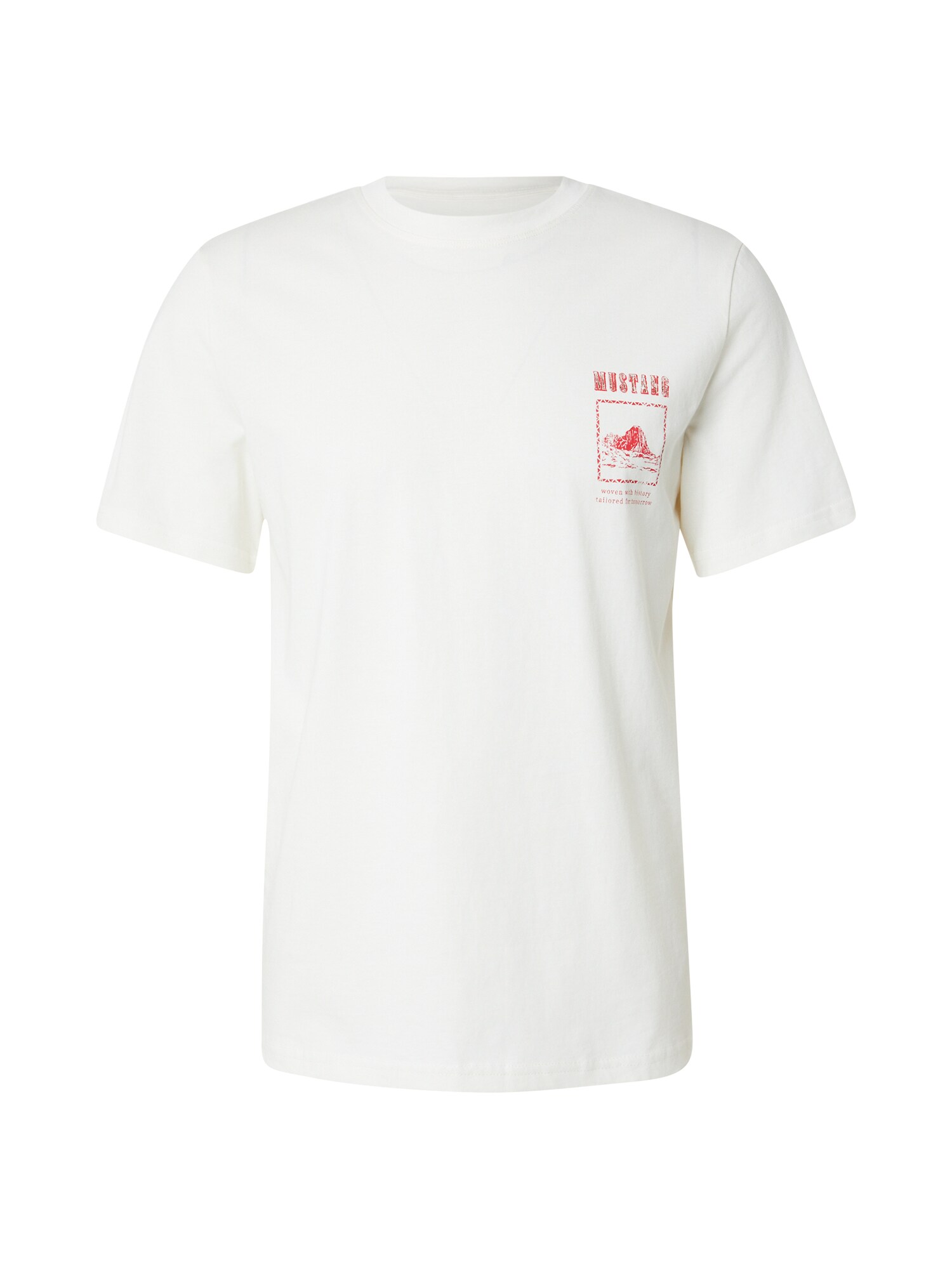 MUSTANG Tricou  roz / alb murdar