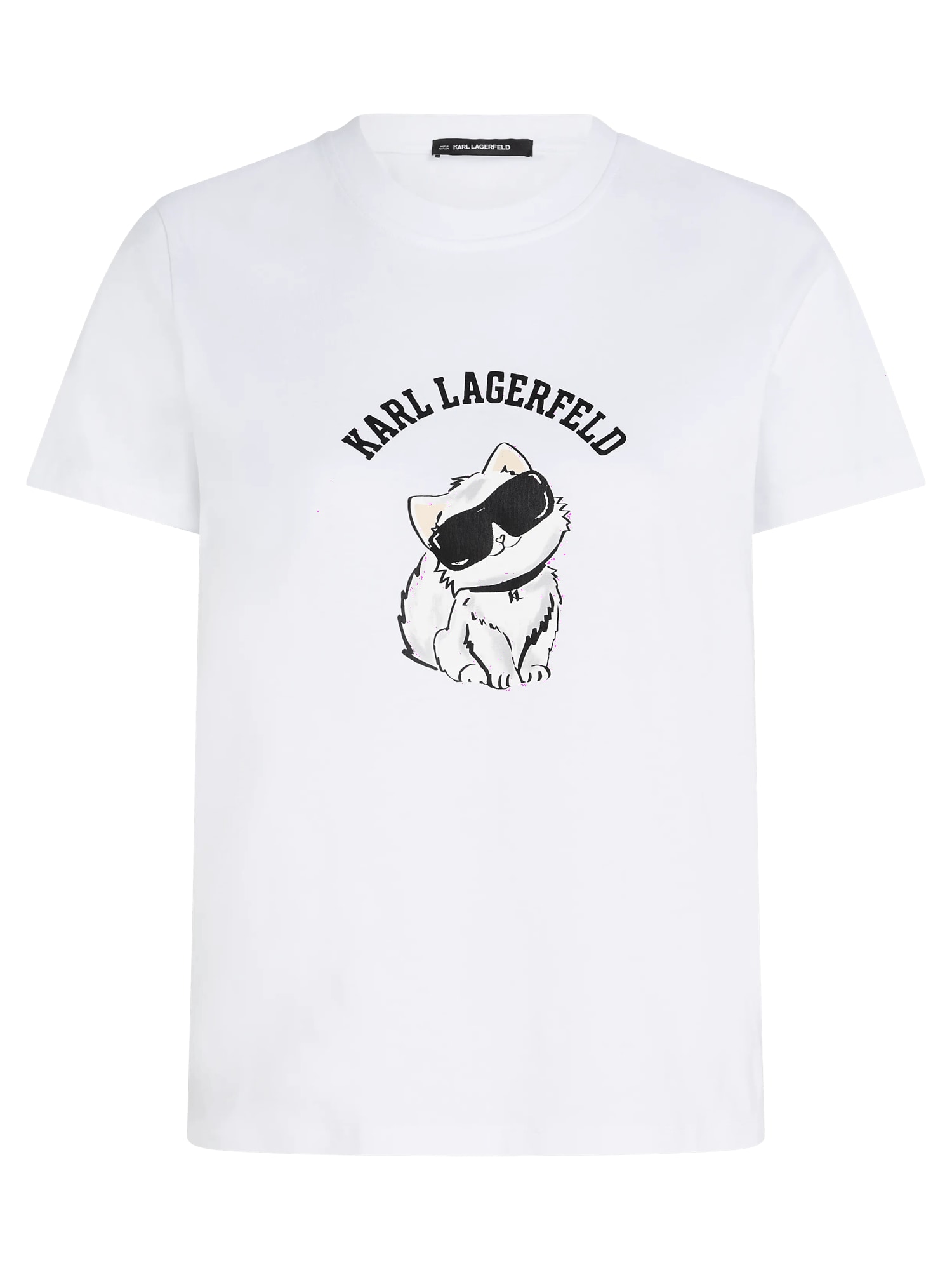 Karl Lagerfeld Camiseta 'Ikon Choupette' beige / negro / blanco