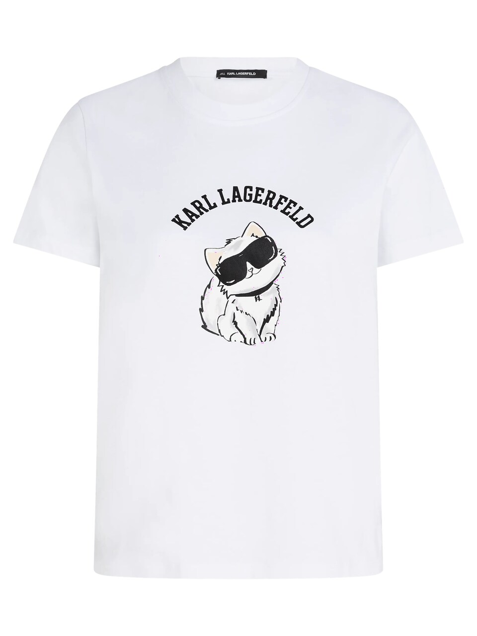 T-shirt 'Ikon Choupette' beige / svart