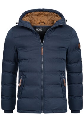 INDICODE JEANS Winterjas Navy / Bruin