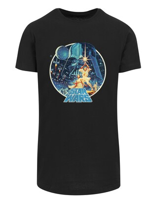 F4NT4STIC Shirt ‘Star Wars Vintage Victory’ Crème / Geel / Oudroze / Zwart