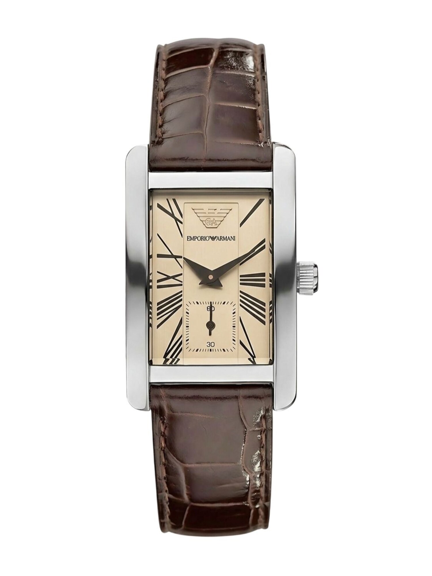 Emporio Armani Reloj analógico 'Emporio Armani Armbanduhr Silber Braun Beige AR60021'  marrón / plata