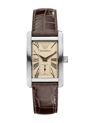 Emporio Armani Reloj analógico 'Emporio Armani Armbanduhr Silber Braun Beige AR60021'  marrón / plata