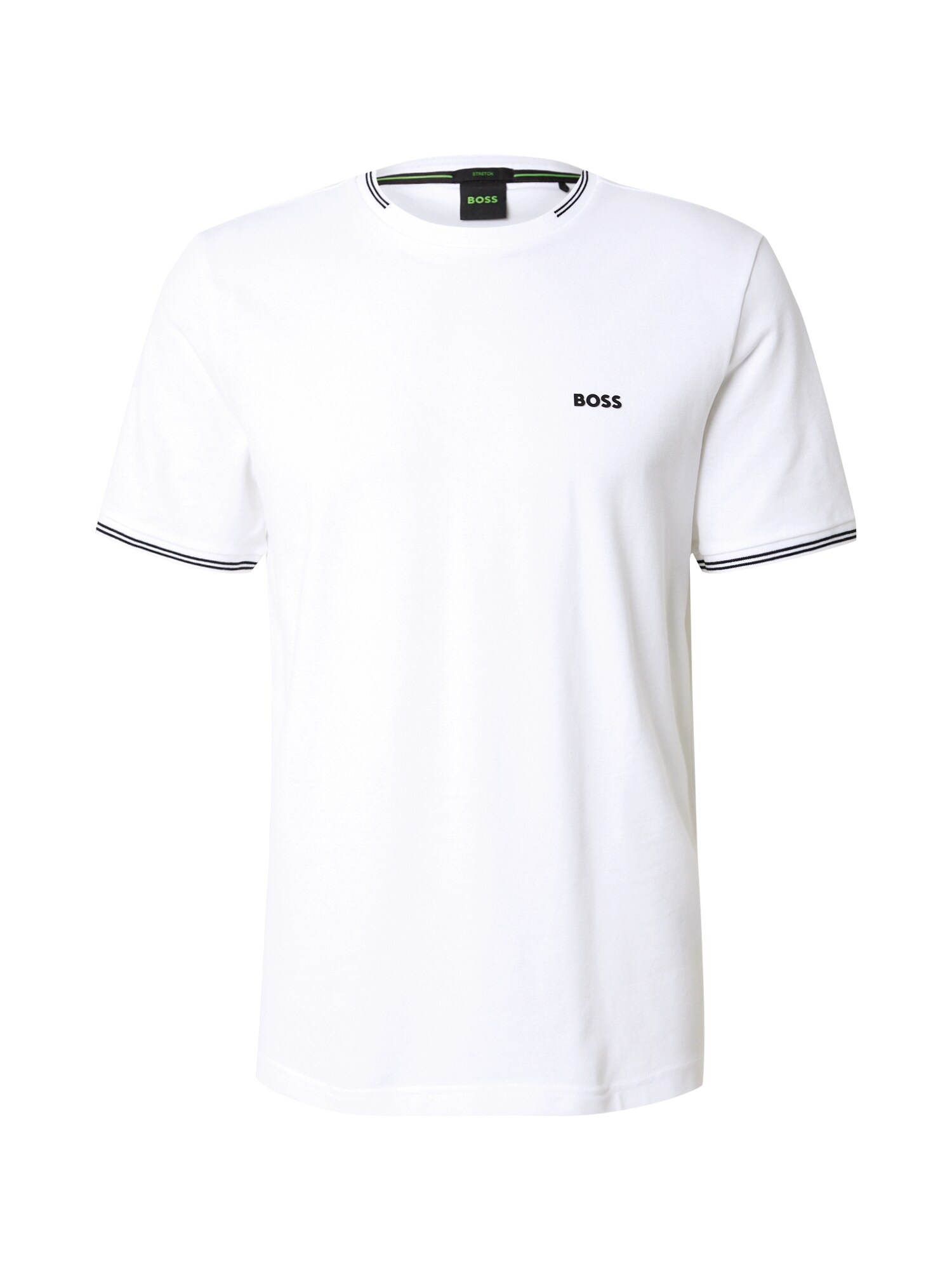 BOSS Tricou Taul  negru / alb