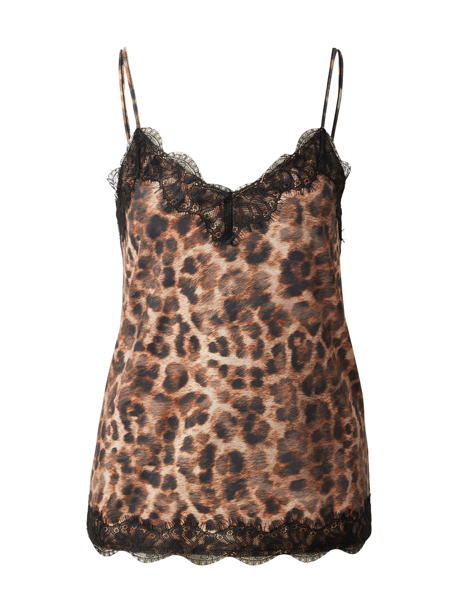 OUI Top  ciocolatiu / ombră / negru