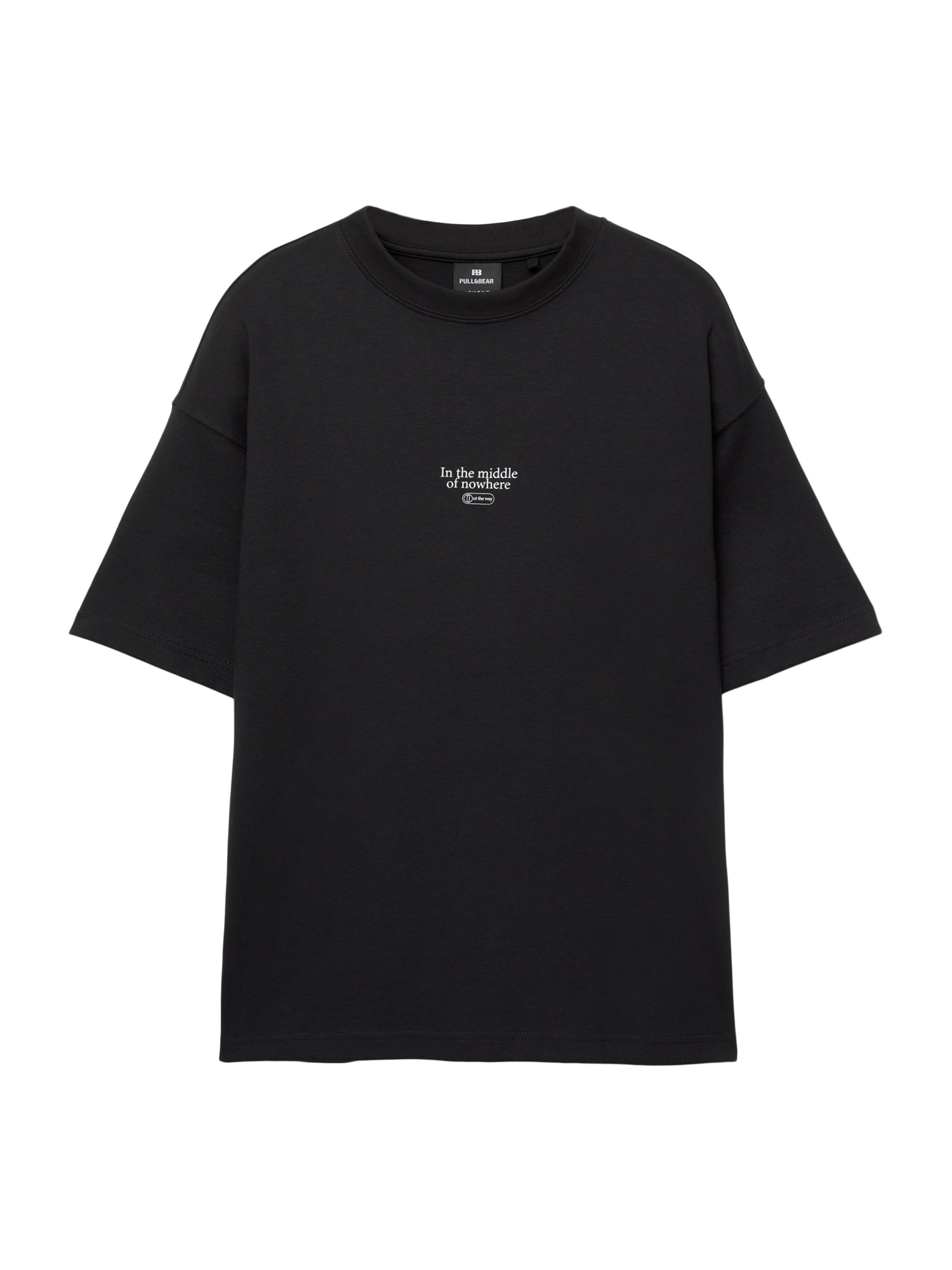 Pull&Bear Póló  szürke / világosszürke / fekete akciós termékkép 1