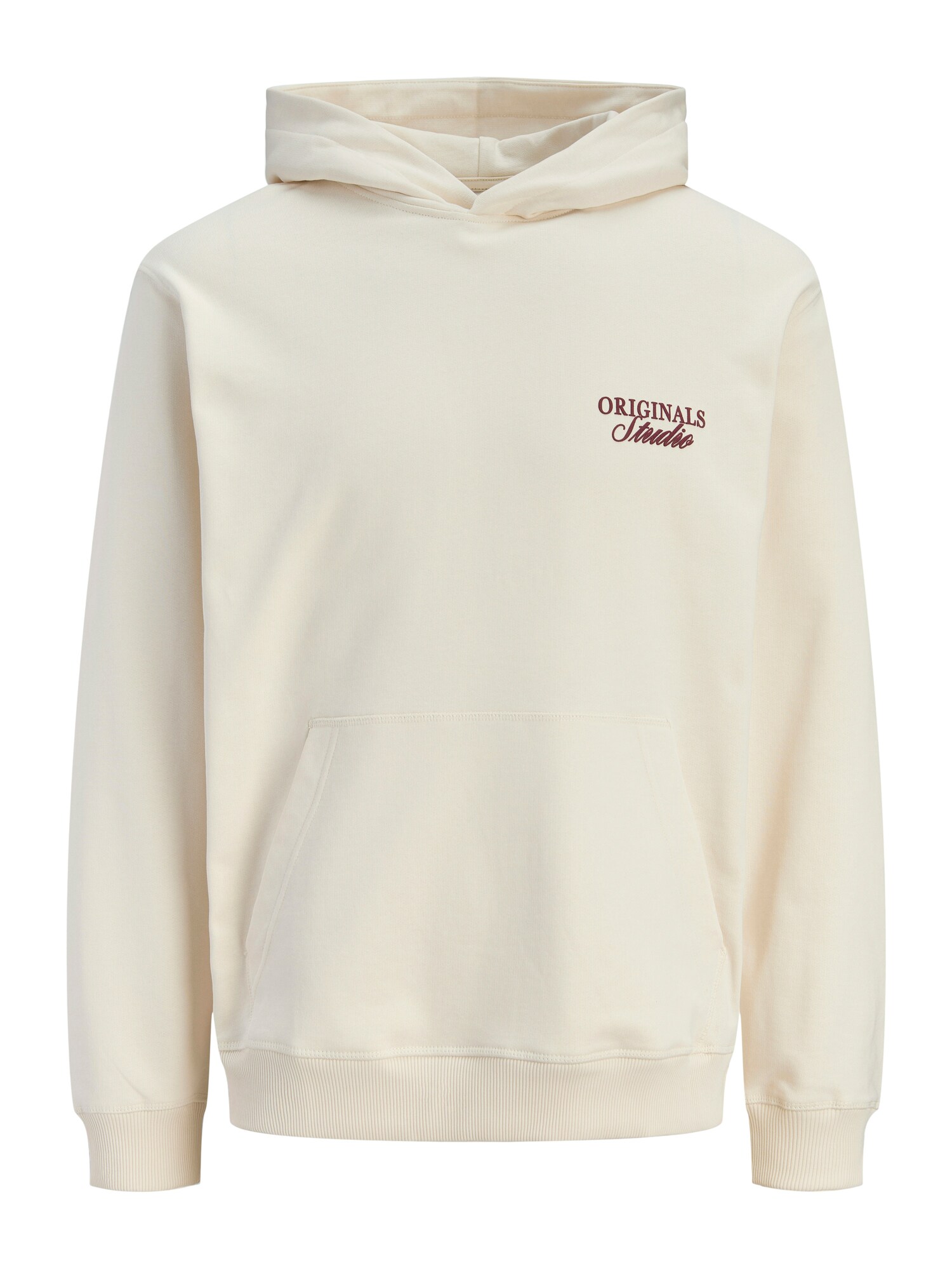 JACK & JONES Bluză de molton JORNORREBRO  crem / roșu
