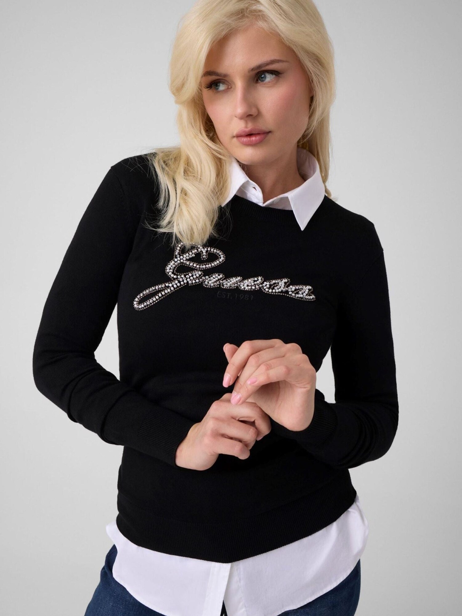 GUESS Jersey 'Georgia'  negro – imagen 2