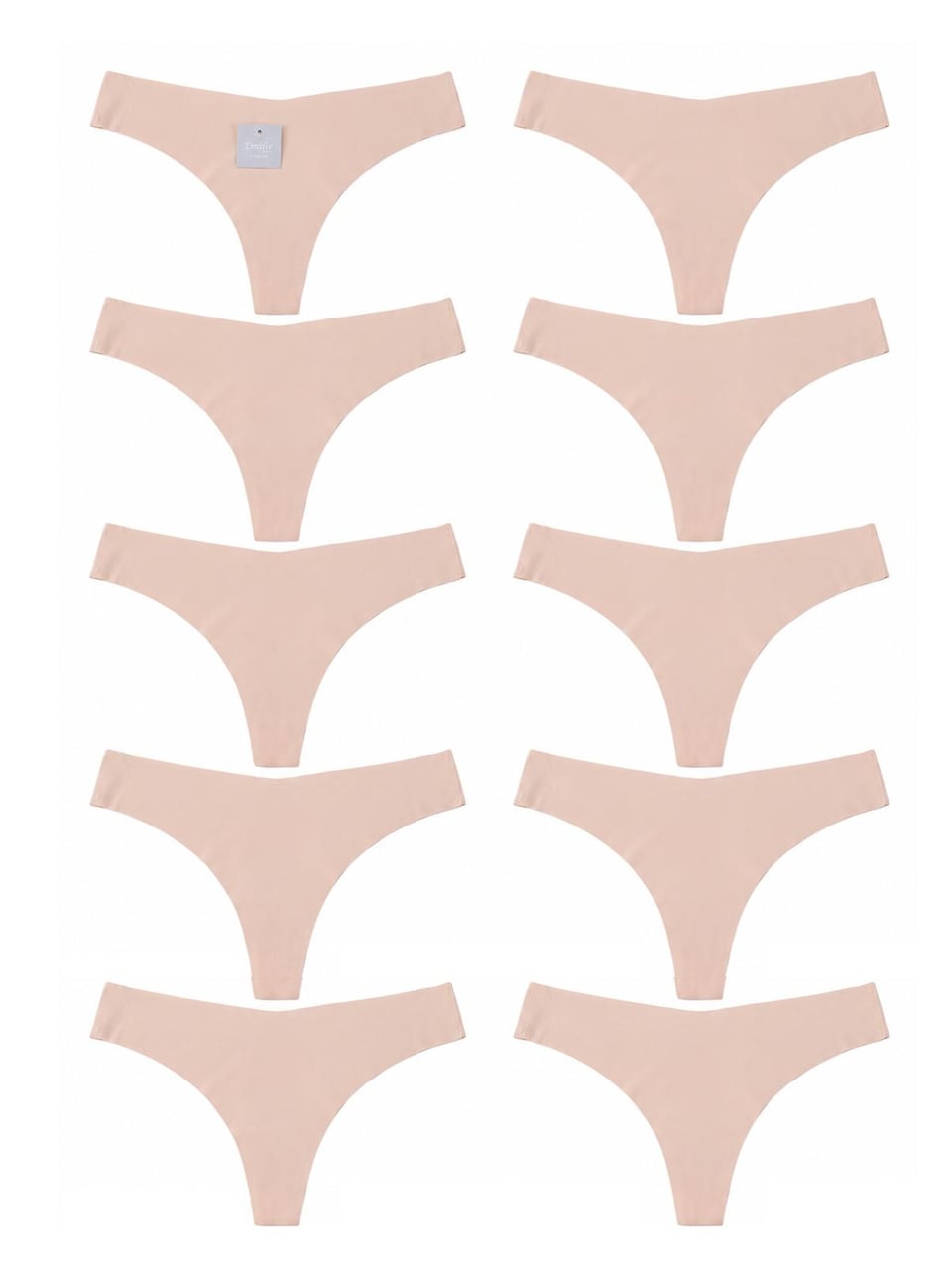 String 'Multipack 10 beige thongs'