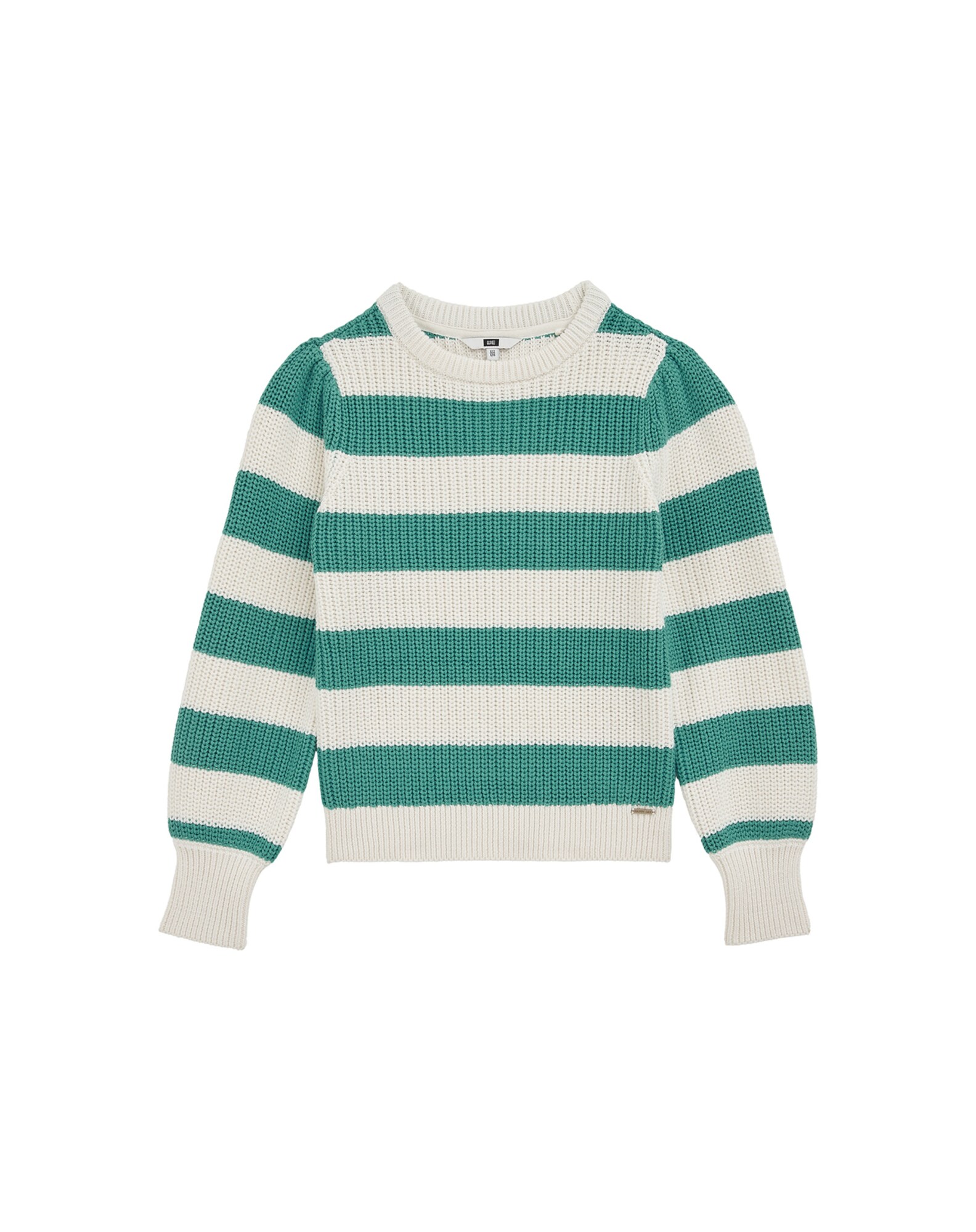 WE Fashion Pulóver  jáde / fehér akciós termékkép 1