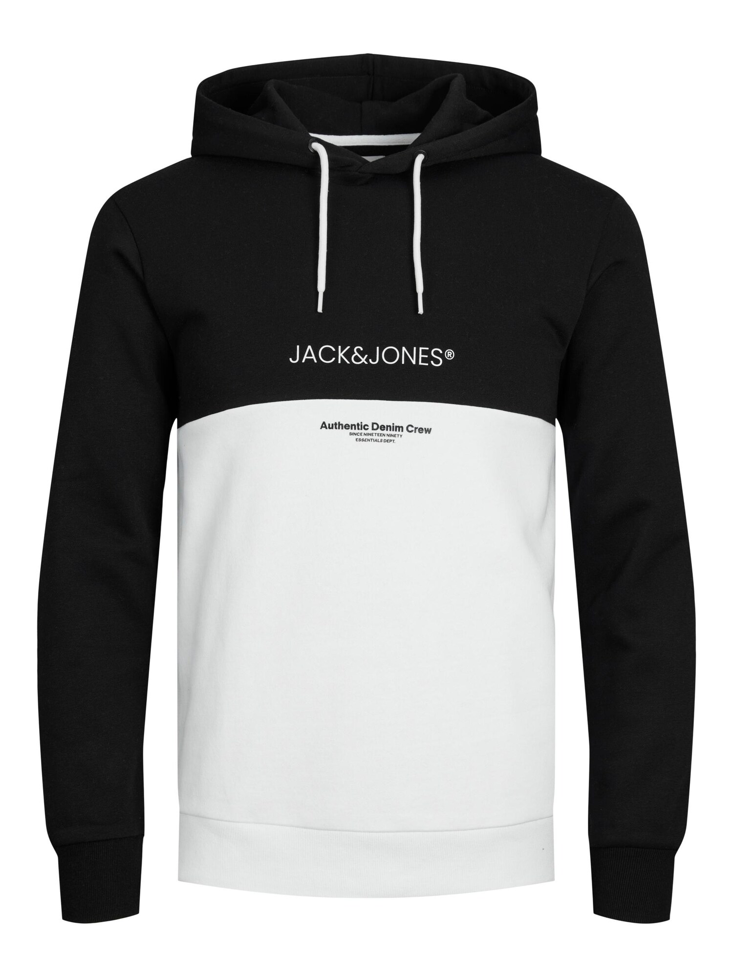 JACK & JONES Mikina 'JJERYDER'  čierna / biela