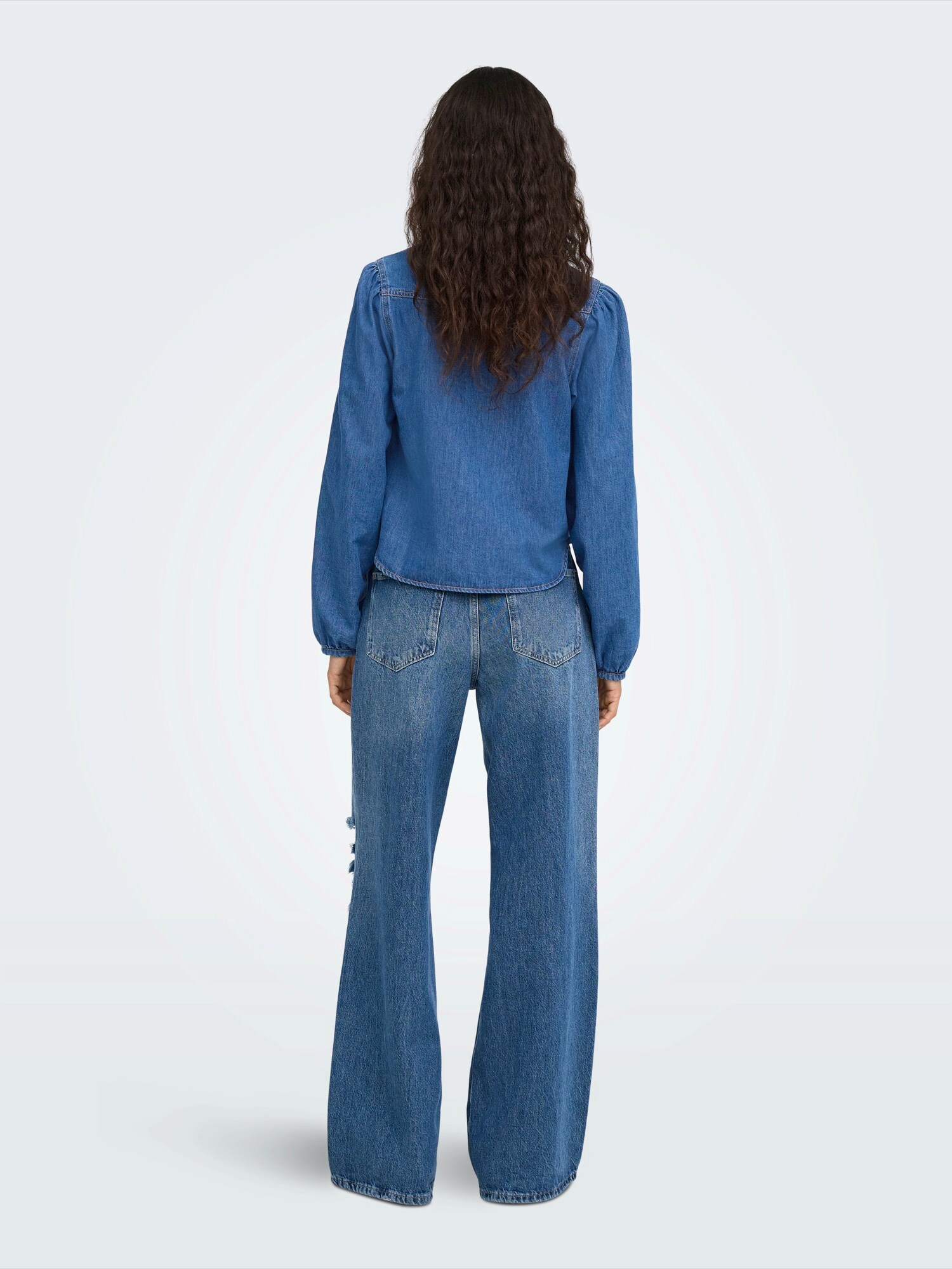 ONLY Blúzka 'ONLUMA'  modrá denim (obrázok 3)