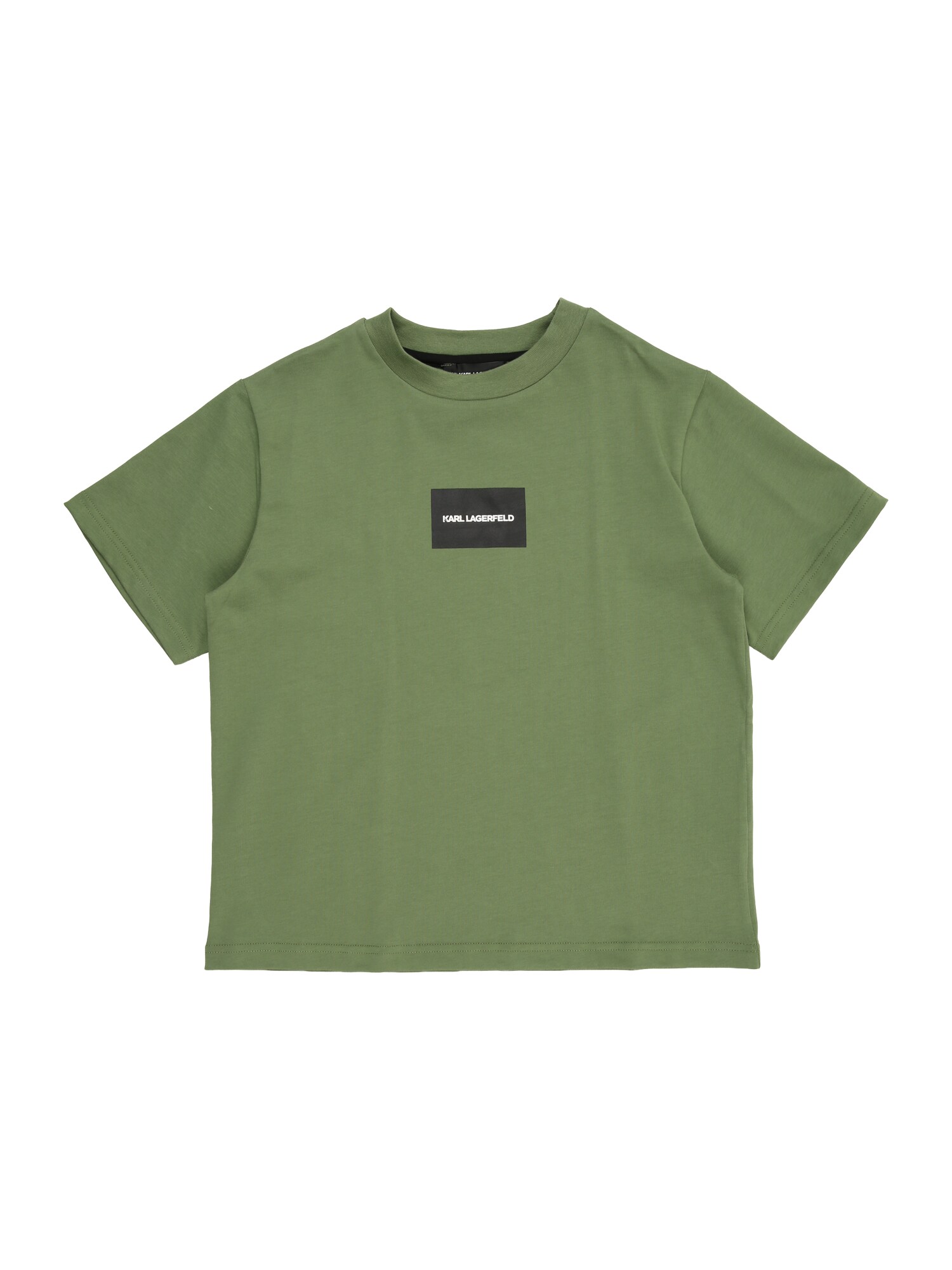 Karl Lagerfeld Tricou  verde kiwi / negru / alb