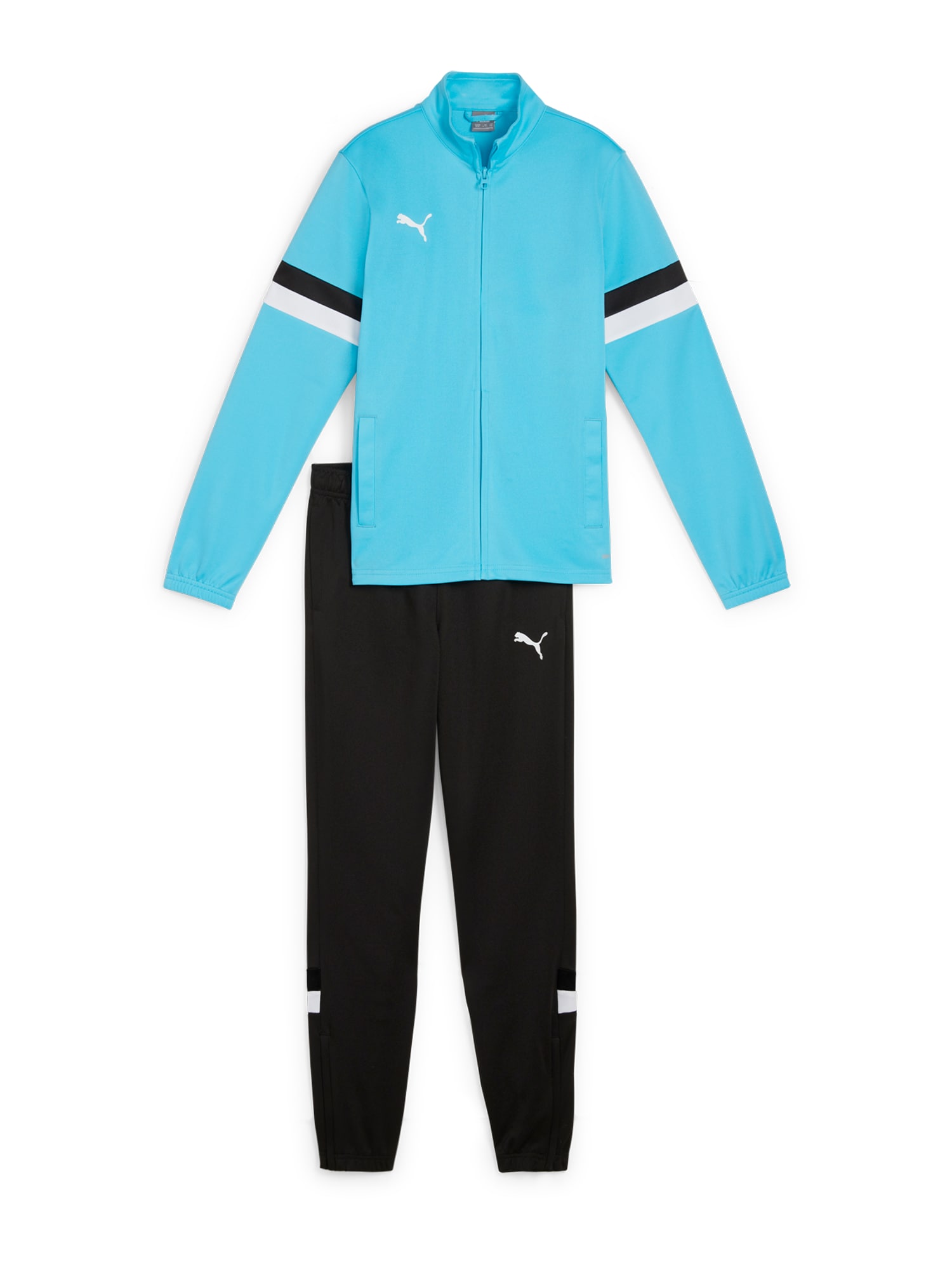 PUMA Sportinis kostiumas 'Individual Rise' šviesiai mėlyna / juoda / balta