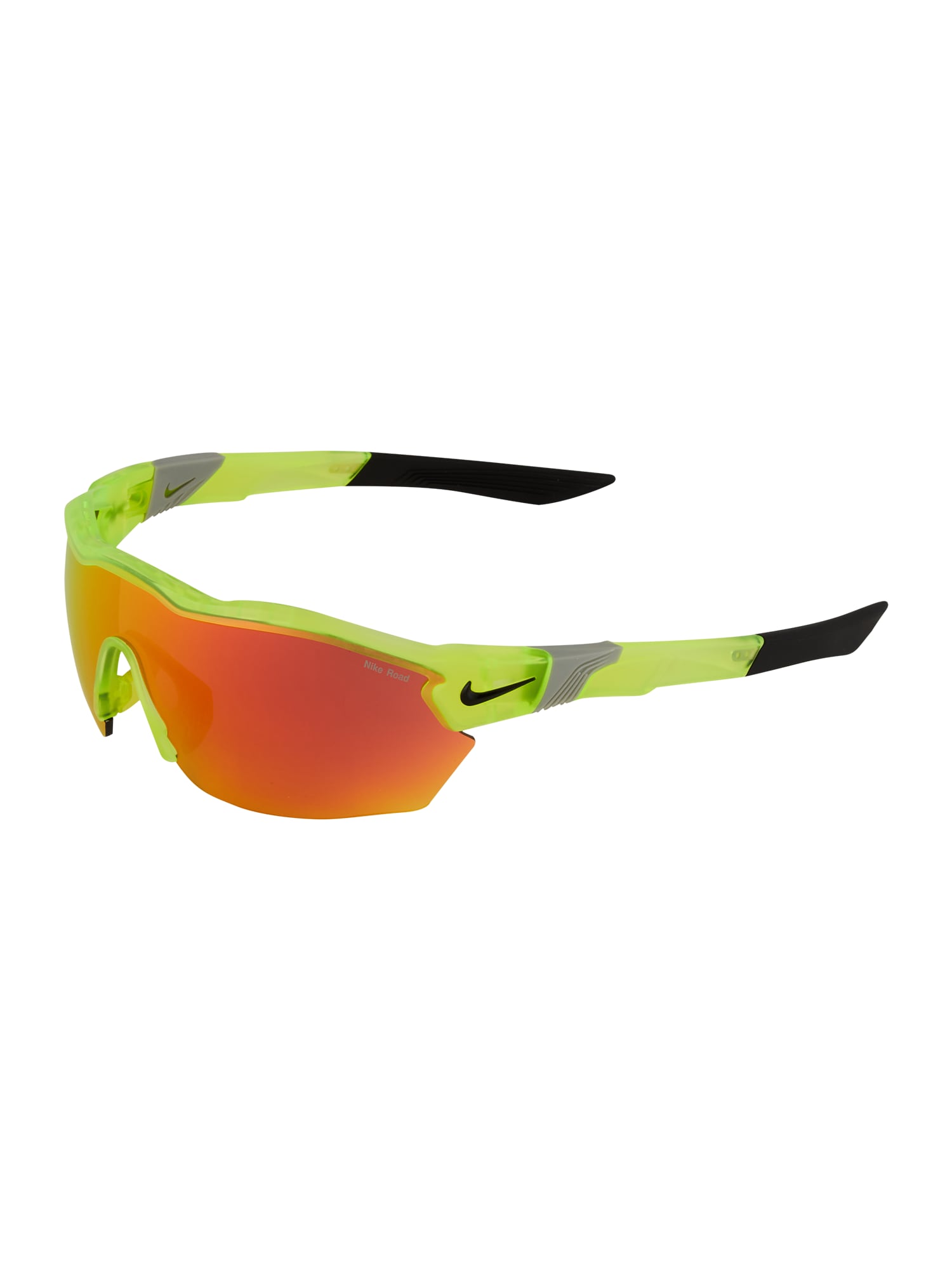 Nike Sportswear Спортни слънчеви очила 'SHOW X3 ELITE'  сребърно сиво / светлозелено / тъмнооранжево / черно
