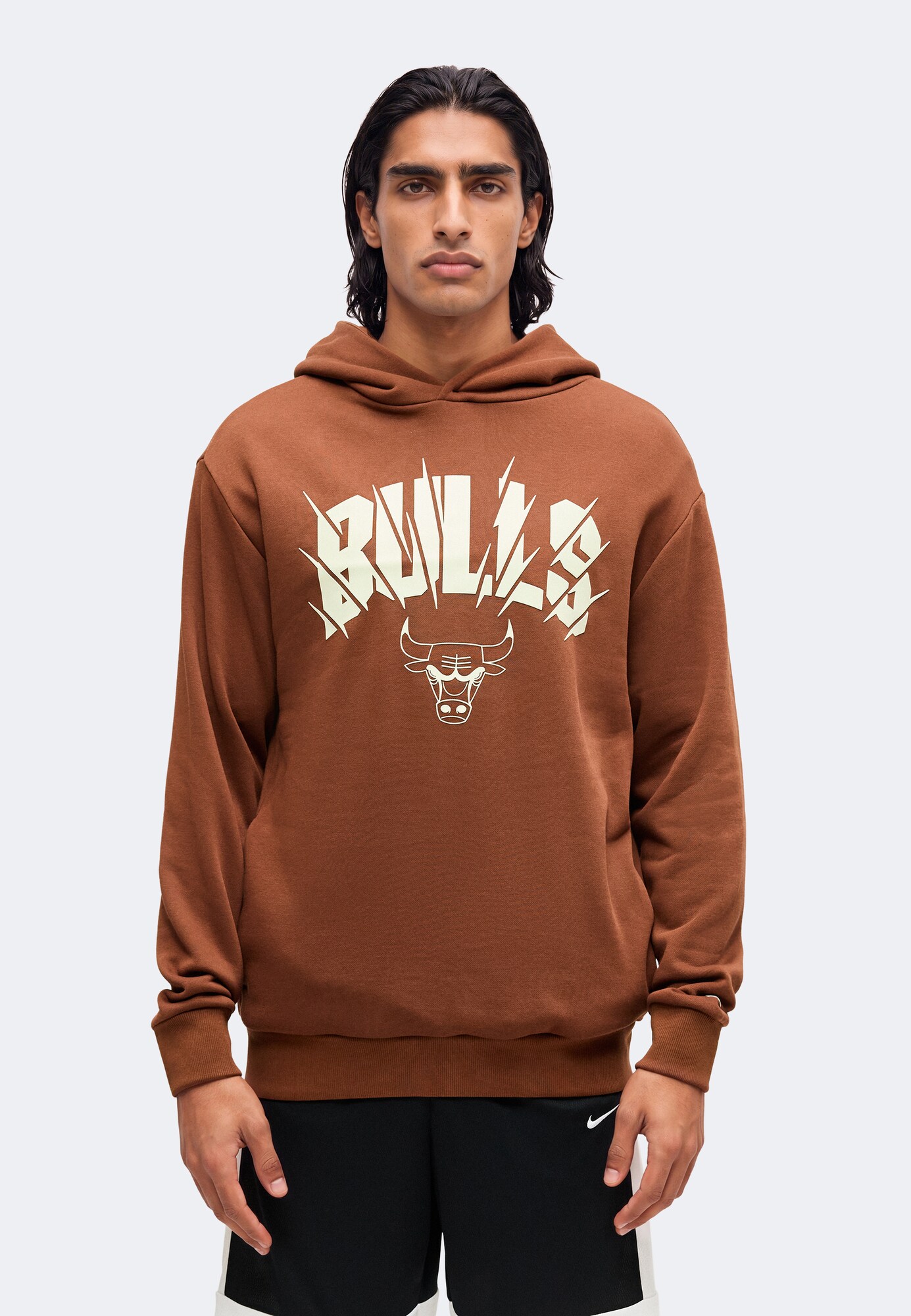 NEW ERA Sudadera 'NBA CHIBUL' marrón / blanco – imagen 3