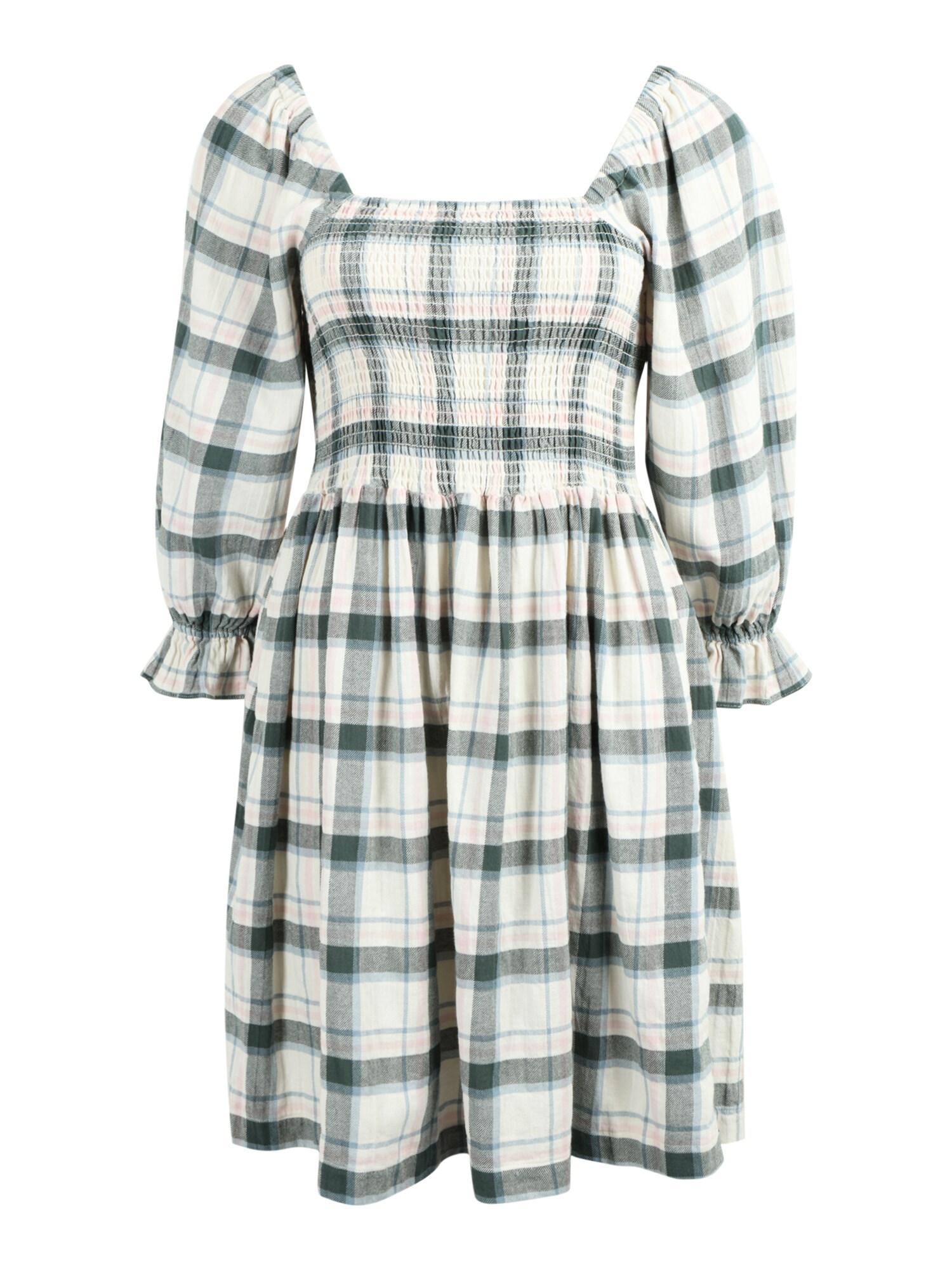 Madewell Suknelė 'LUCIE' kremo / opalo / tamsiai žalia