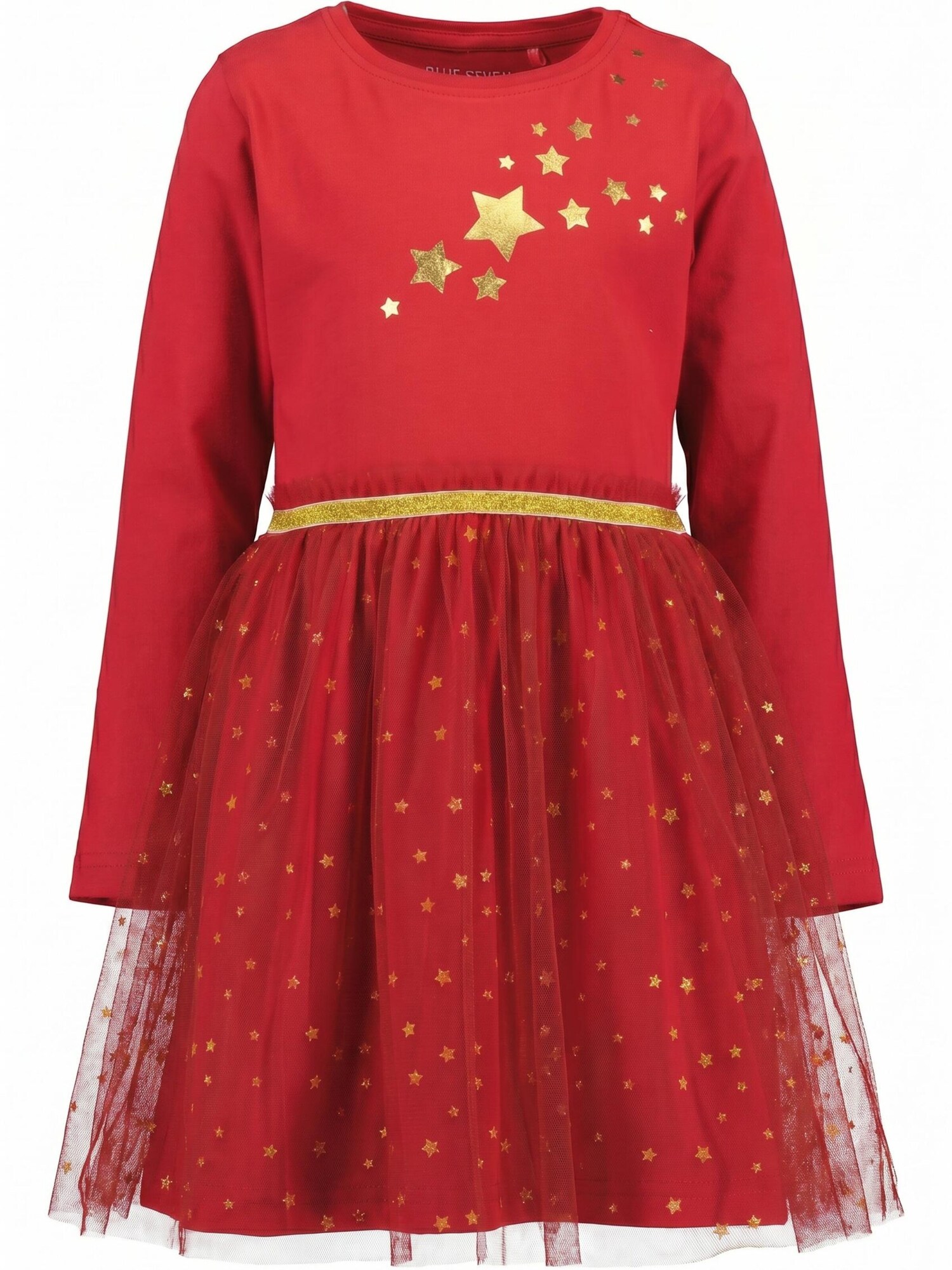 BLUE SEVEN Rochie auriu / roșu