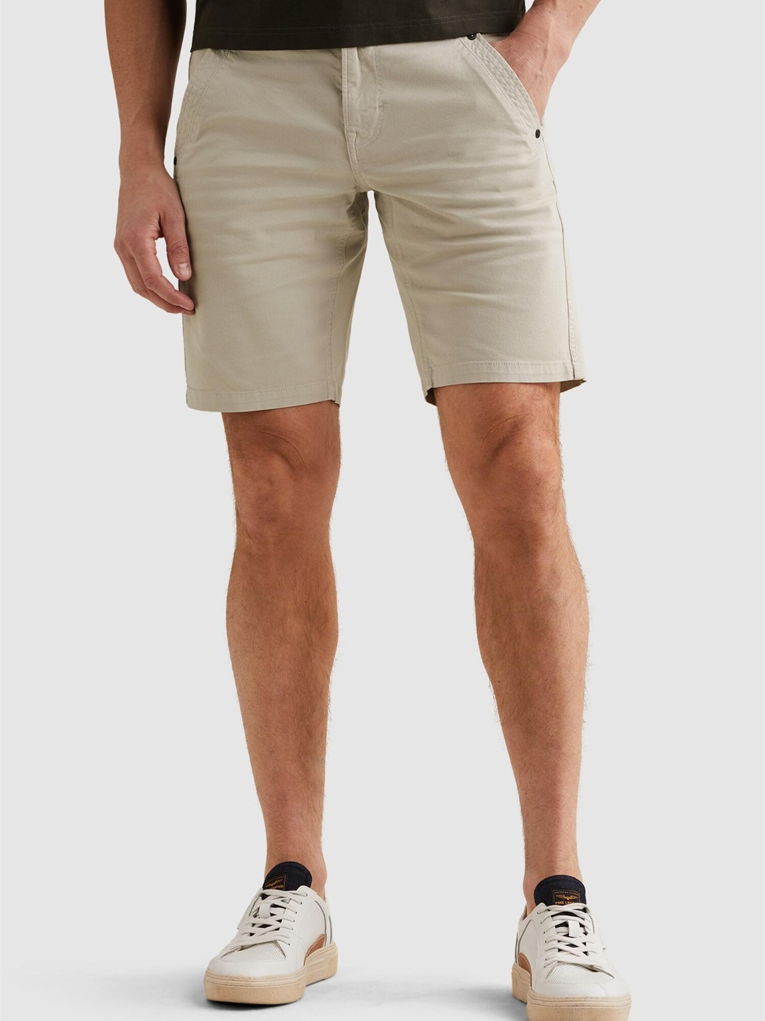 PME Legend Spector Shorts Carbon Lunar Rock Beige Off-White Storlek herr – bild 2